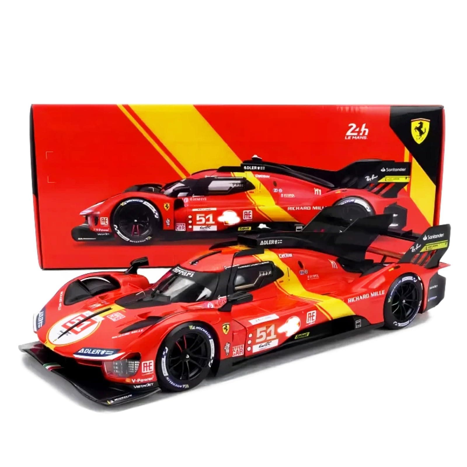 New 1/18 499p #51 Champion Alloy Racing Car Model for Ferrari 499p #51 Adult Die cast Model Collection Gift