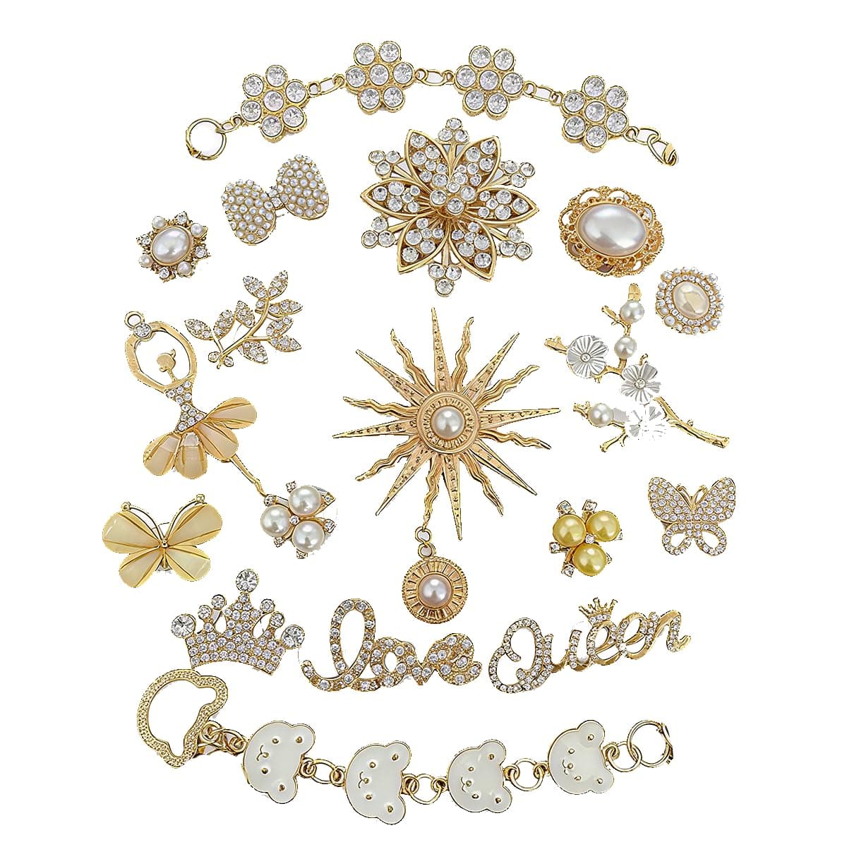 Designer Cute Kawaii Shoe Charms Bling for Jewelry Accessories Decoration for Women Girls clearance