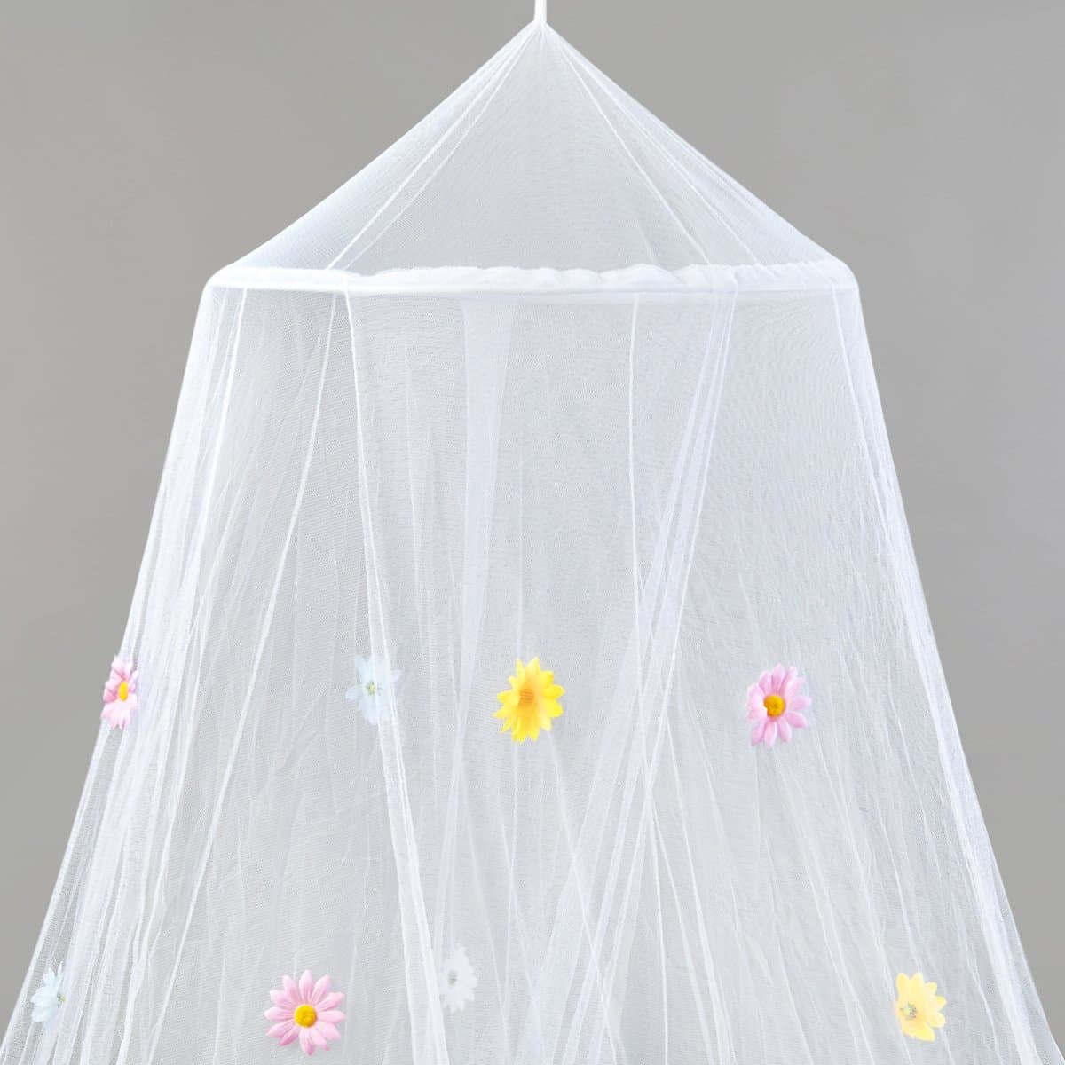 Princess Bed Canopy - Beautiful Daisy Flower Childrens Bed Canopy - Quick and Easy To Hang Girls Bedroom Accessories - Perfect Gift for Girls, Daughters and Granddaughters