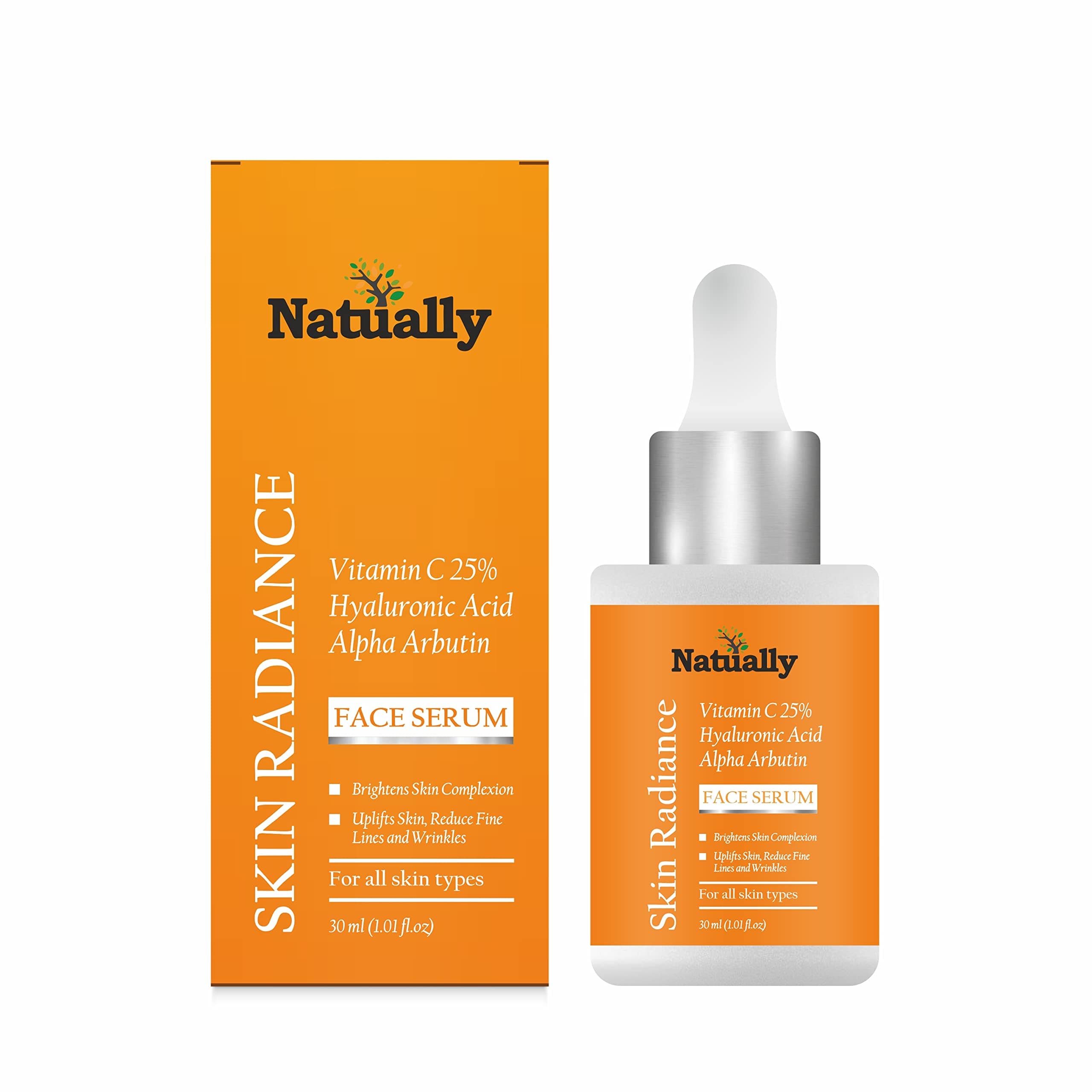 Vitamin-C Face Serum- 30 ml (Pack of 1) | Hyaluronic Acid and Grape Seed Extract | Anti-aging | Dark Circles | Sun Damage Control | Boosts Collagen Production