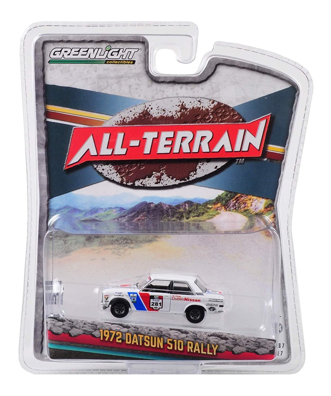 1972 Datsun 510 Rally #281"Dublin Nissan La Carrera Panamericana All Terrain Series 7 1/64 Diecast Model Car by Greenlight 35110 A