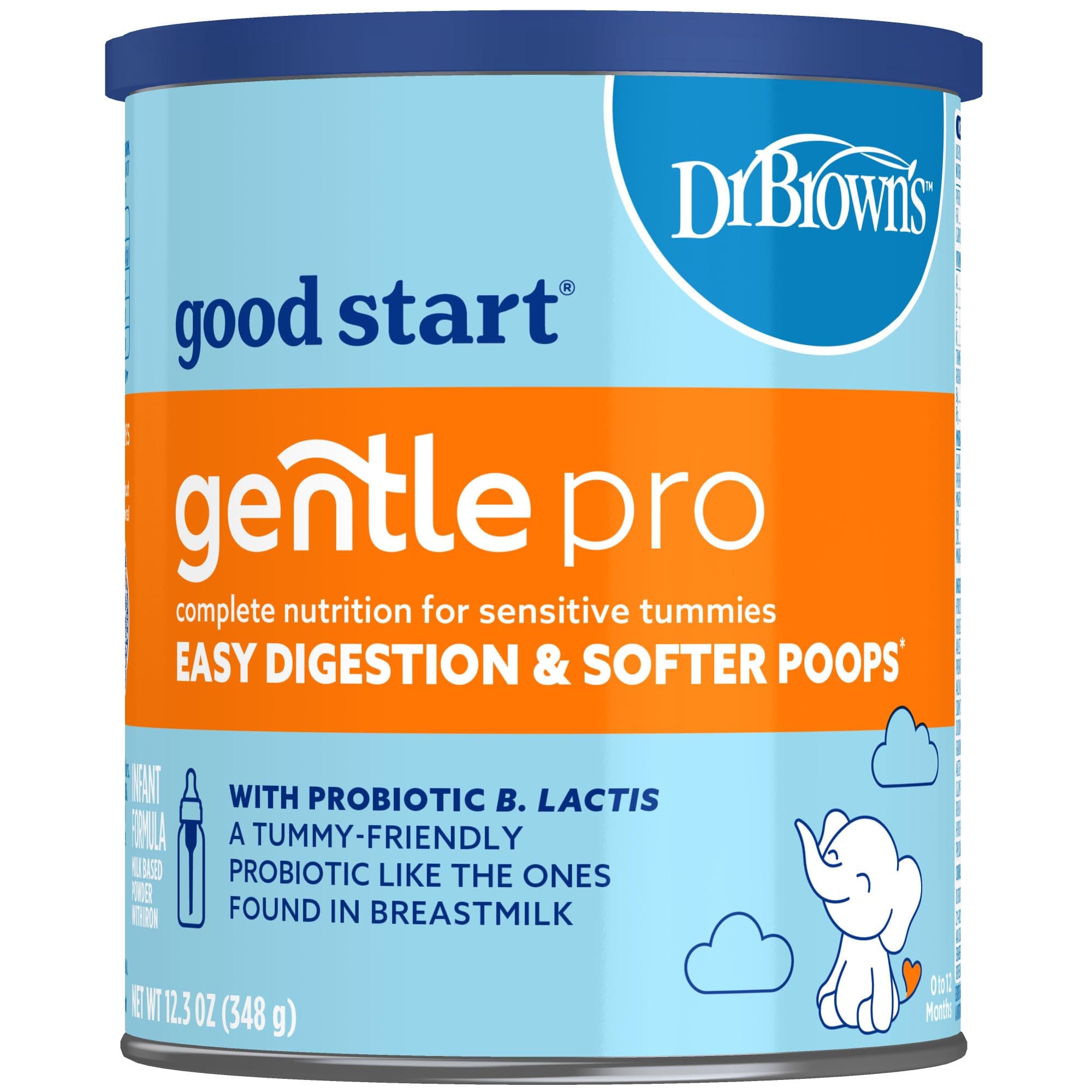 Good Start | Dr. Brown's Gentle Pro, Baby Formula Powder, For Sensitive Tummies, Easy Digestion and Softer Poops, Infant Formula with Probiotics, DHA, Non-GMO