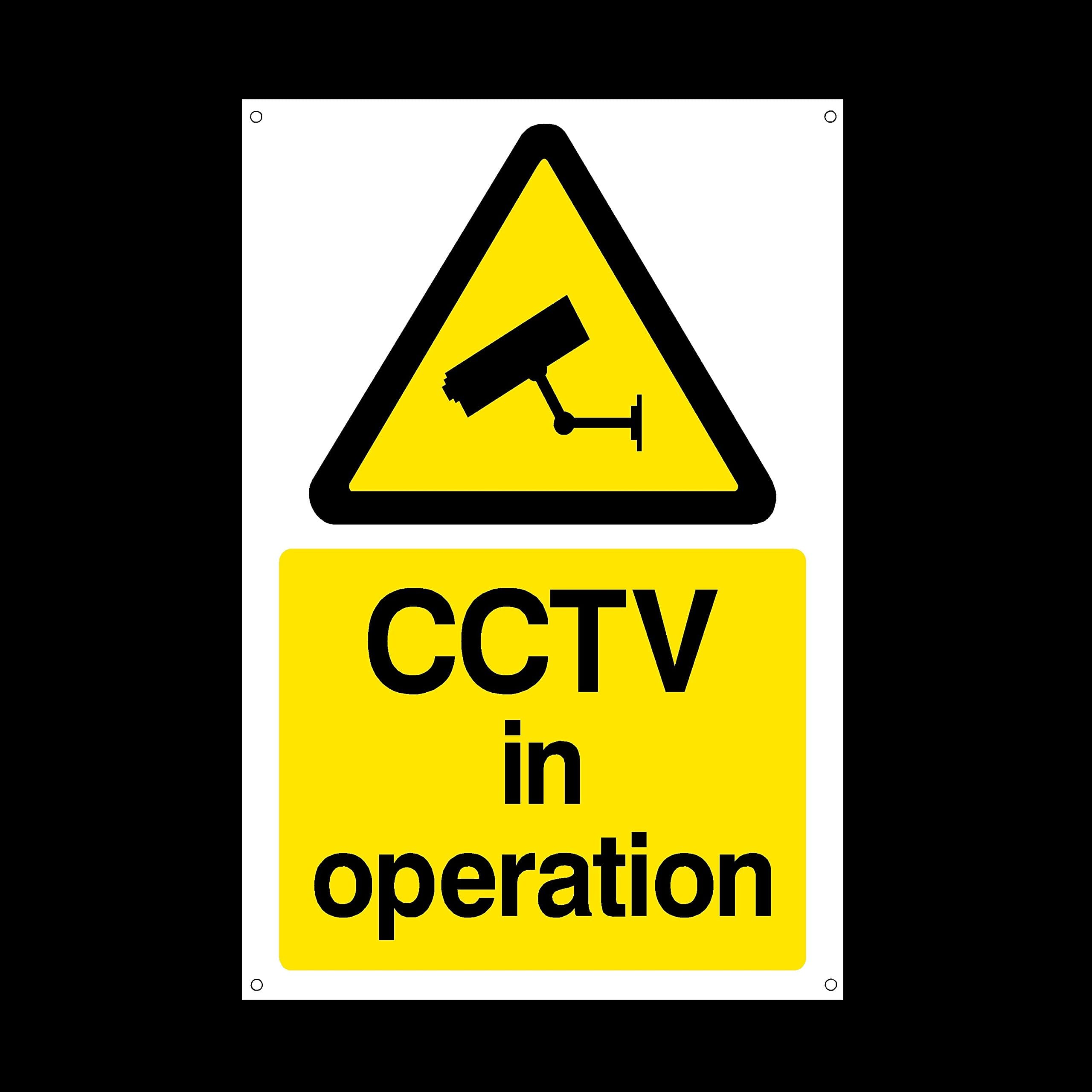 USSP&S CCTV in Operation Plastic Sign with 4 Pre-Drilled Holes - Security, Camera, Closed Circuit TV, Warning Safety (MISC11)