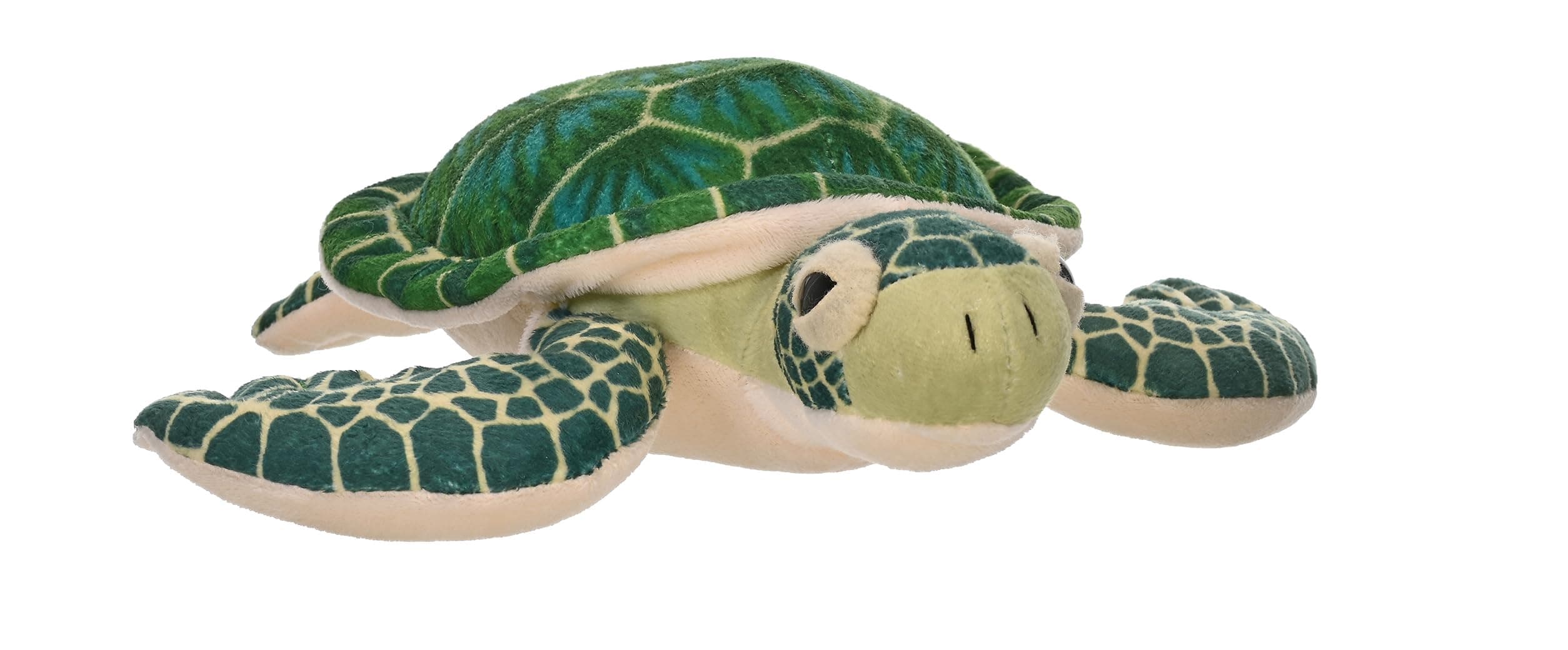 Wild Republic Sea Turtle Plush Soft Toy, Cuddlekins Cuddly Toys, Gifts for Kids 20 cm, Green