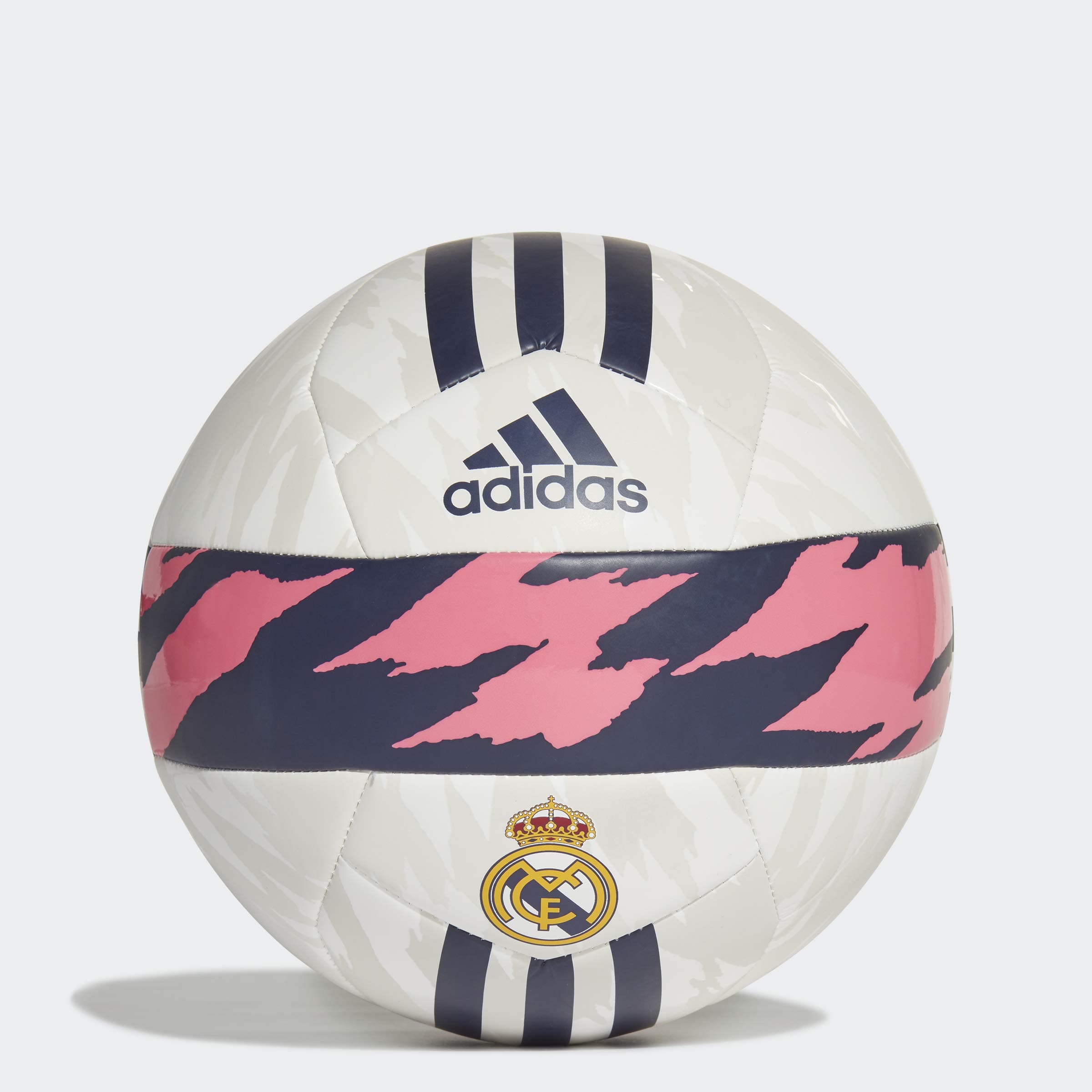 adidasmens Real Madrid Club Ball White/Spring Pink/Dark Blue 5