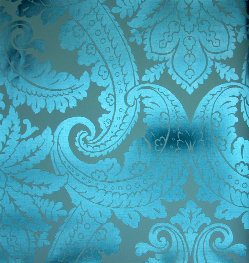 Eijffinger Club Floral Damask Feather Chic Flock Feature Wallpaper Green 310801