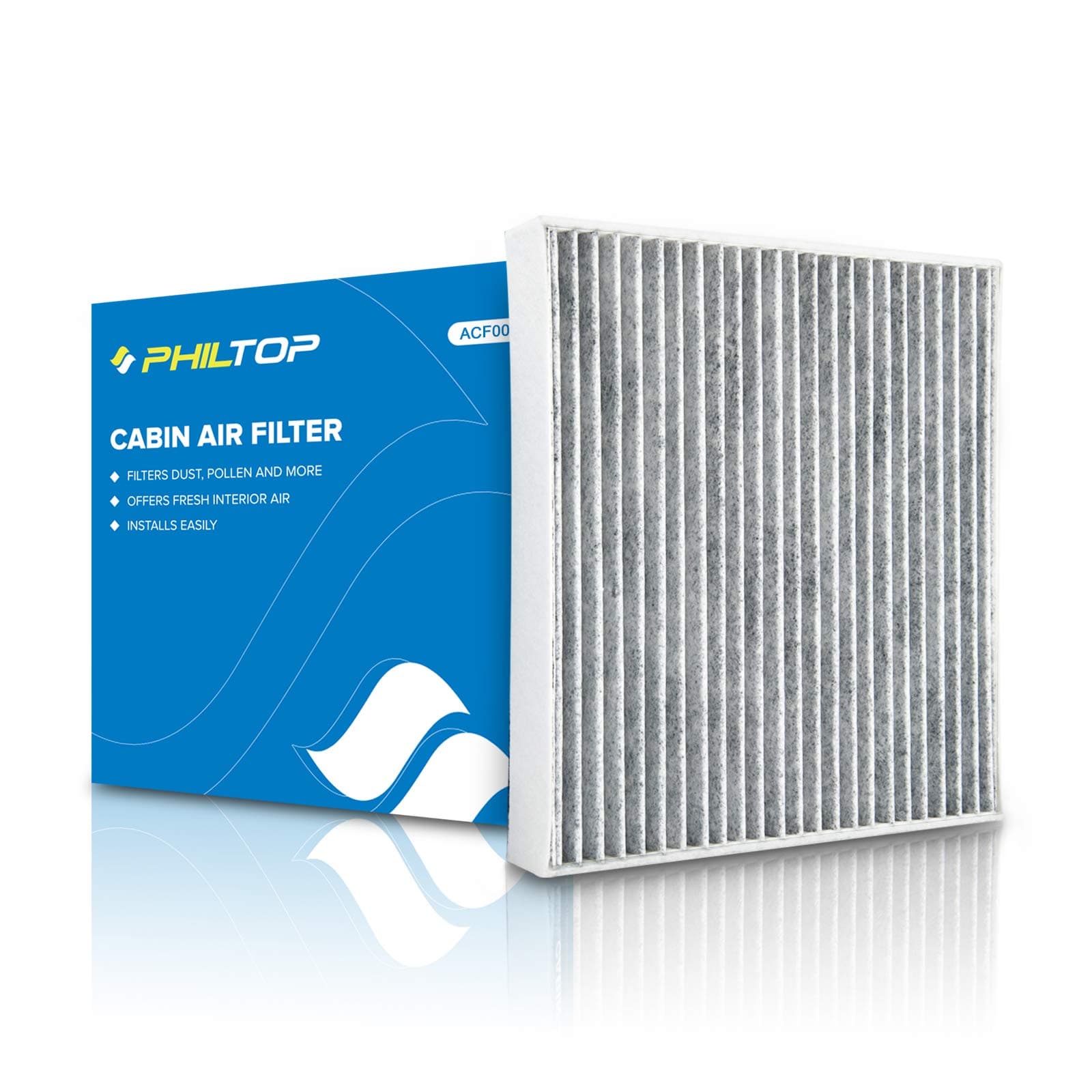 Cabin Air Filter w/Activated Carbon, Compatible with CF10285 Toyota RAV4, Camry, Corolla, Highlander, Prius, Sienna, 4Runner, Tundra, Yaris, Avalon, Prius V, Venza, Matrix, Prius C, Sequoia