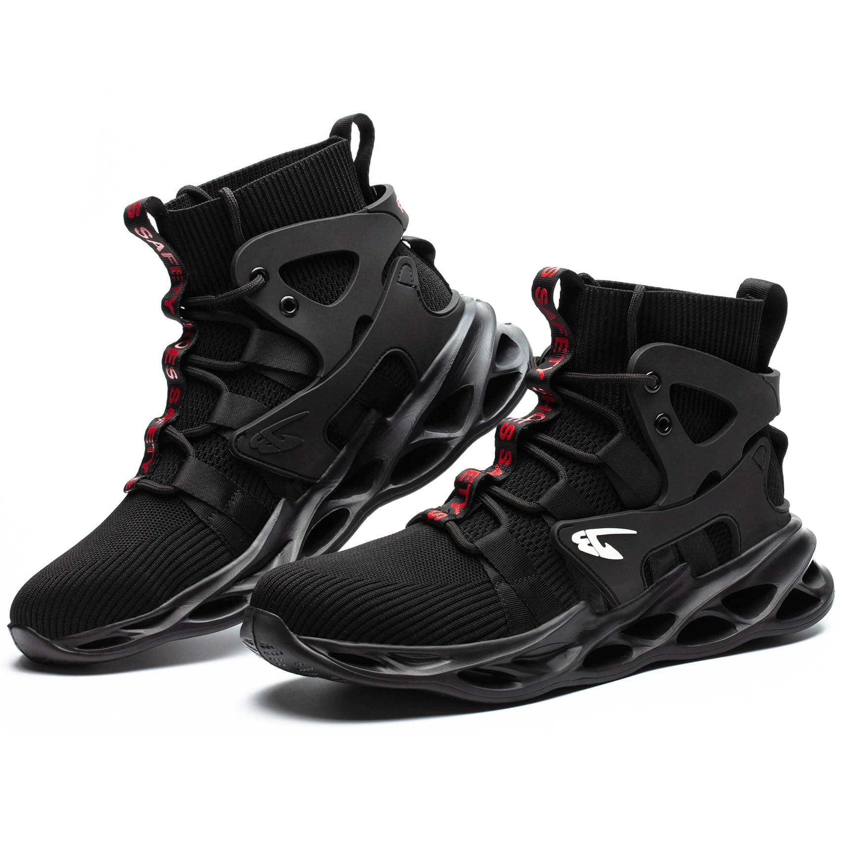 ORISTACO Work Safety Steel Toe Boots, Lightweight Breathable Industrial Construction Boots