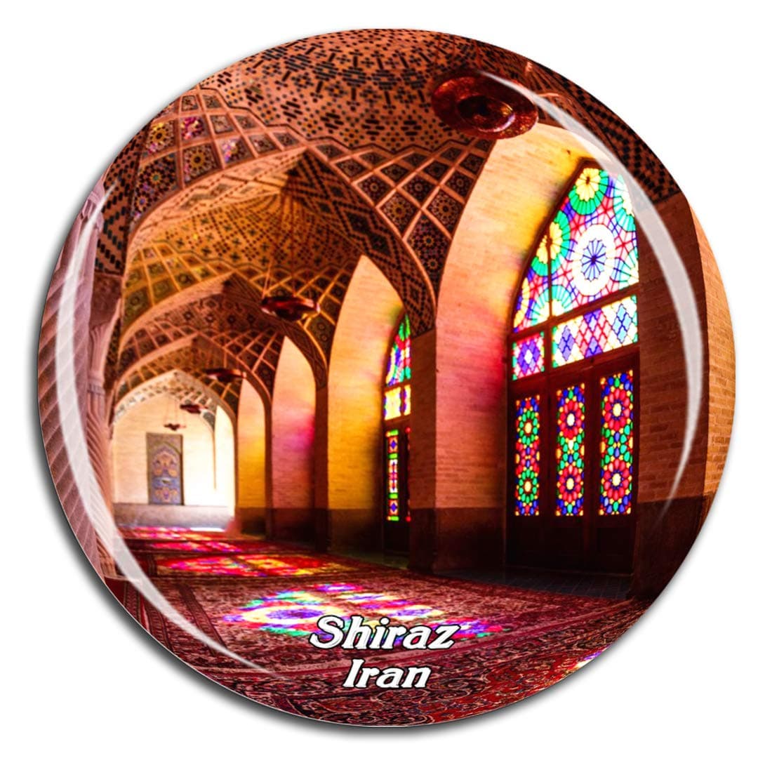 Nasir al-Mulk Mosque Shiraz Iran Asia Fridge Magnet 3D Crystal Glass Tourist City Travel Souvenir Collection Gift Strong Refrigerator Sticker