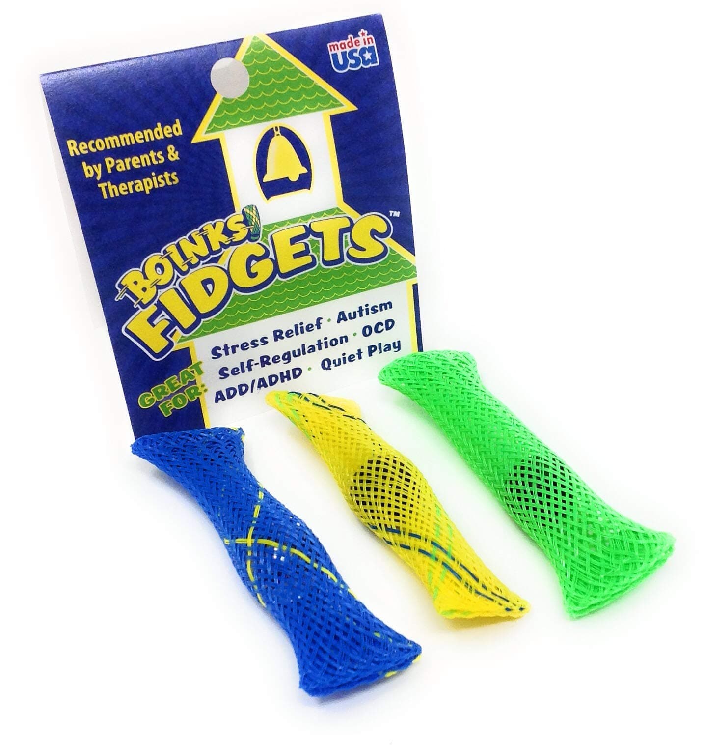 Boinks Fidgets - Sensory Fidget Toy for Focus and To Relieve Anxiety Stress, Nylon Mesh With Marble for Adults and Children