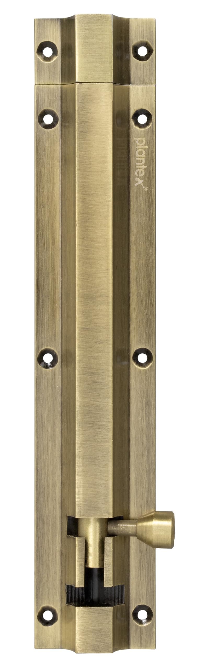 Plantex Stainless Steel Tower Bolt 8 inch/Tower Bolt for Home,Offices Doors and Windows/Tower Bolt for Main Door/Door Latch/Kundi/Chitakini/Door Latch for Windows (Brass Antique, Pack of 1)