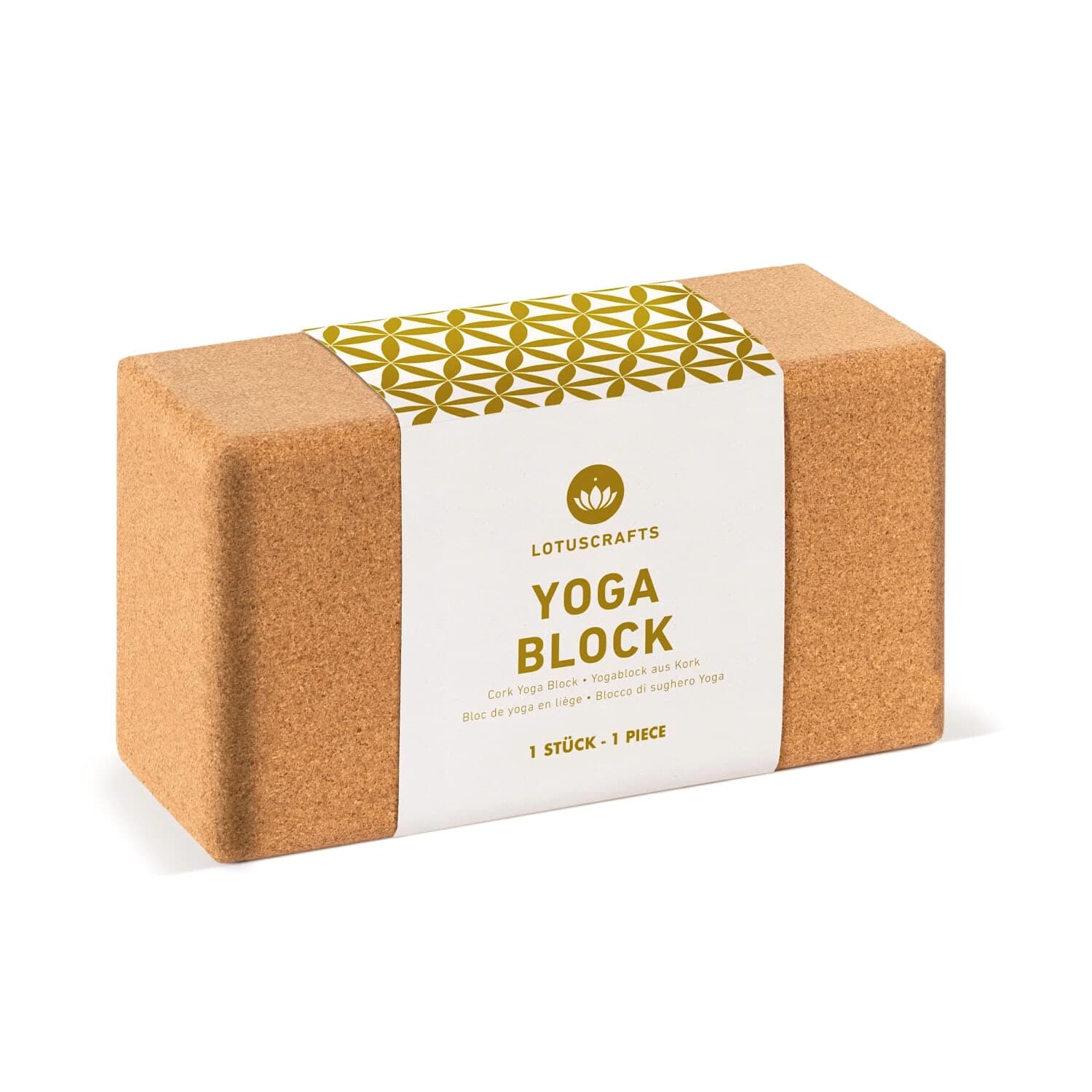 Lotuscrafts Supra Grip Cork Yoga Brick – Eco Made – Natural Cork from Portugal – Yoga Block – Yoga Block – Yoga Brick – Yoga Brick – Cork Yoga Brick