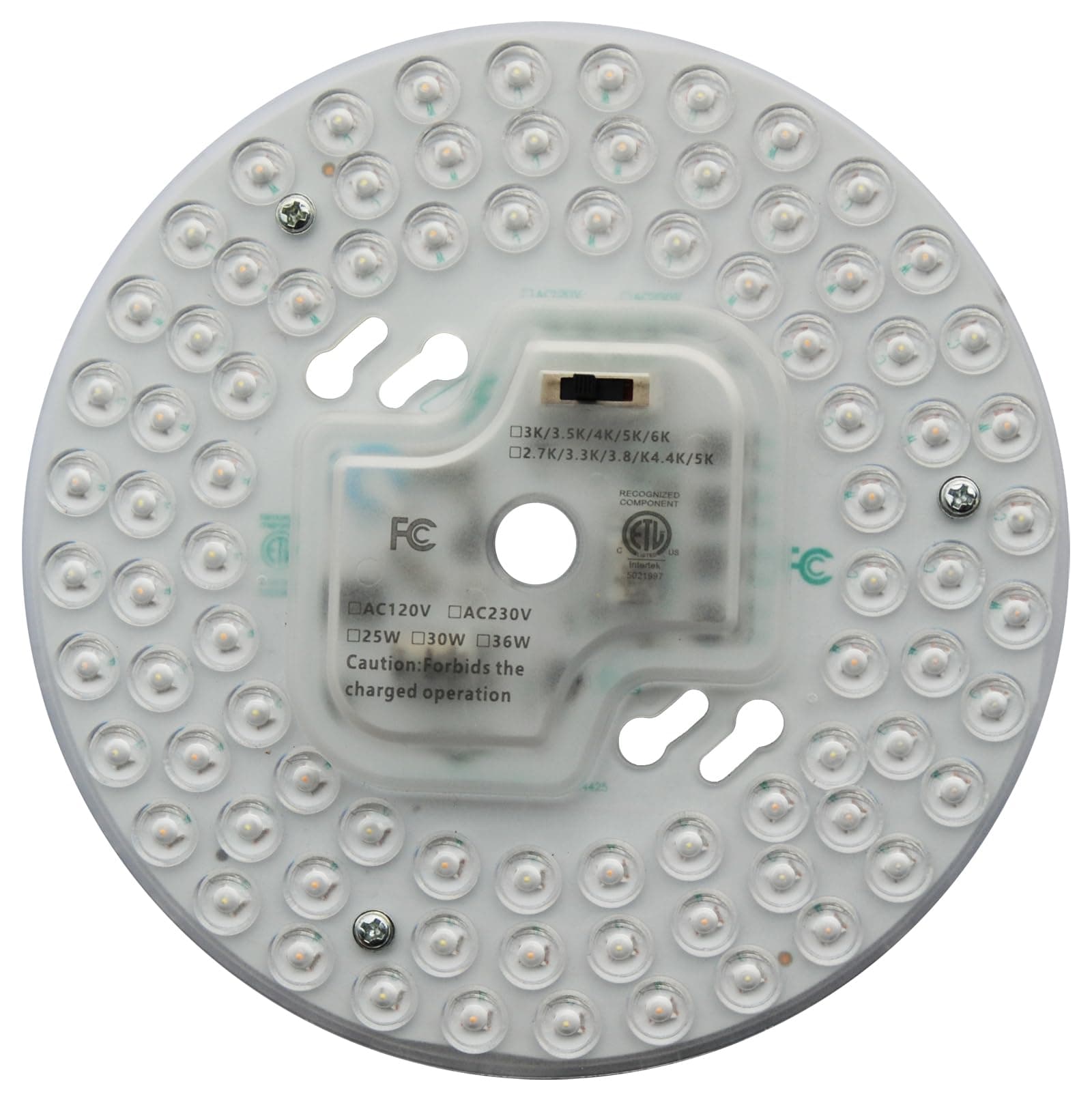 36W 5CCT Dimmable LED Ceiling Fan Flush Mount Light Engine Retrofit Kit Replacement, Round LED Panel Circle Fluorescent Bulb, ETL Certified (1 Pack)