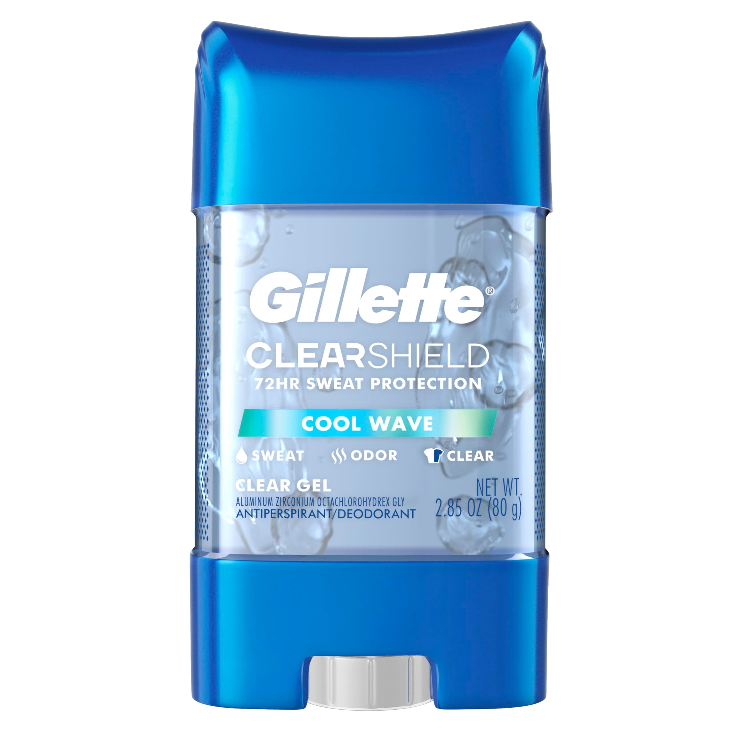 Gillette Cool Wave Clear Gel Mens Antiperspirant and Deodorant 2.85 oz