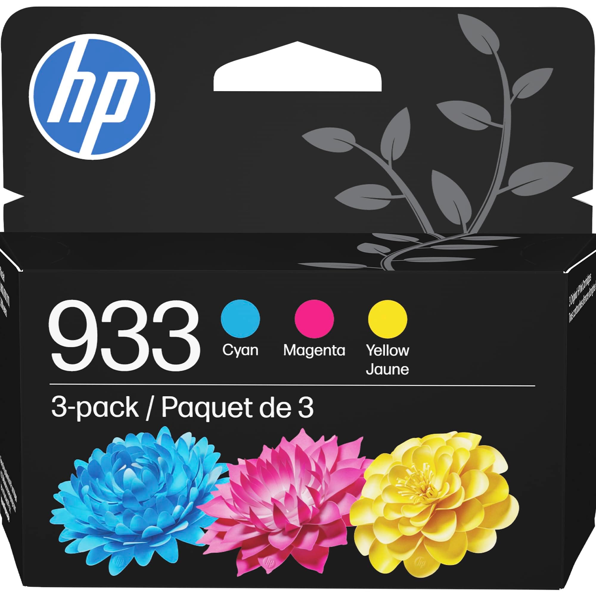HP 933 Cyan, Magenta, Yellow Ink Cartridges | Works with OfficeJet 6100, 6600, 6700, 7110, 7510, 7610 | N9H56FN