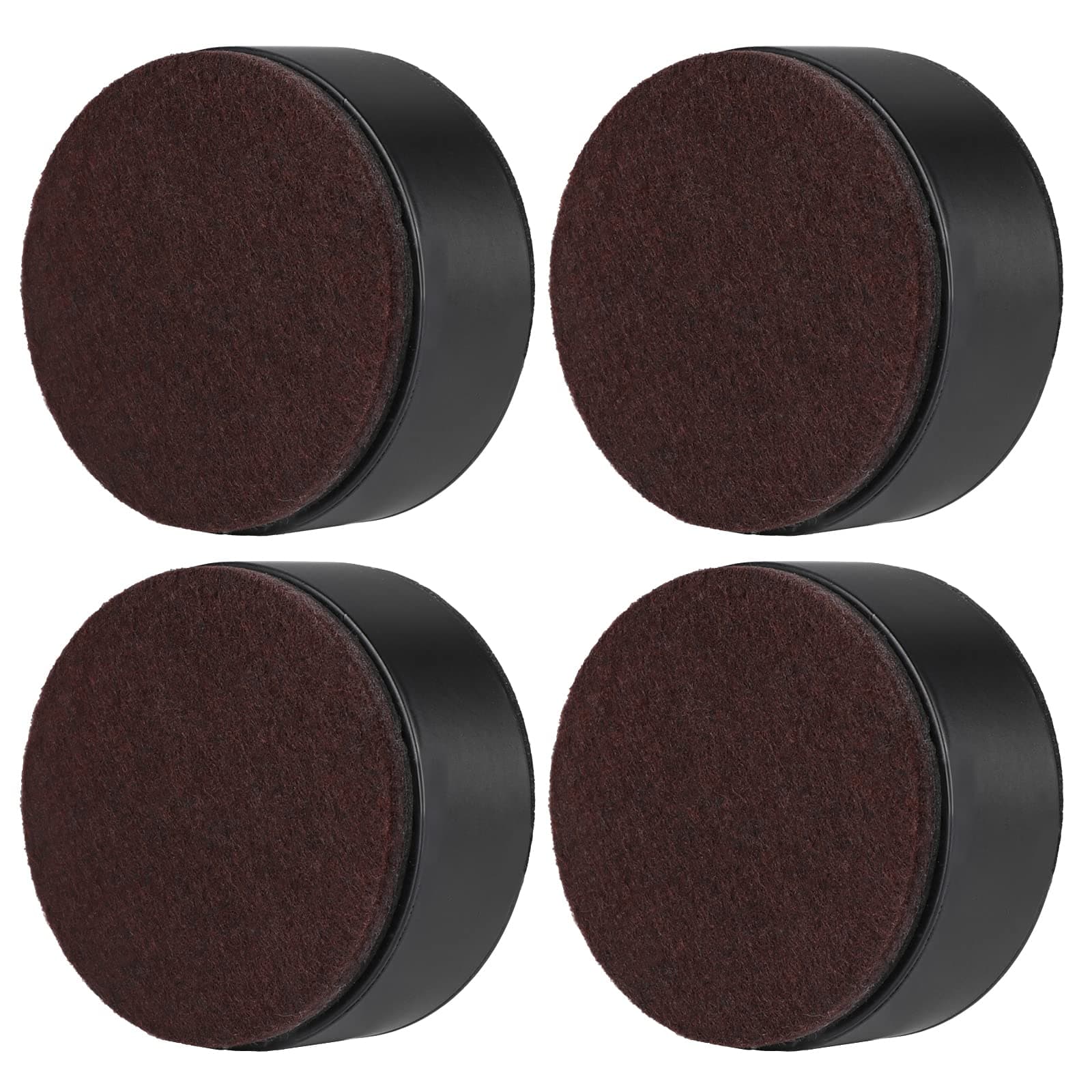 Captina 3 cm Carbon Steel Furniture Risers, Diameter 6 cm, Self-Adhesive Furniture Riser, Adds 3 cm Height to Beds, Sofas Cabinets, Pack of 4 Robust Furniture Risers (Round Black)