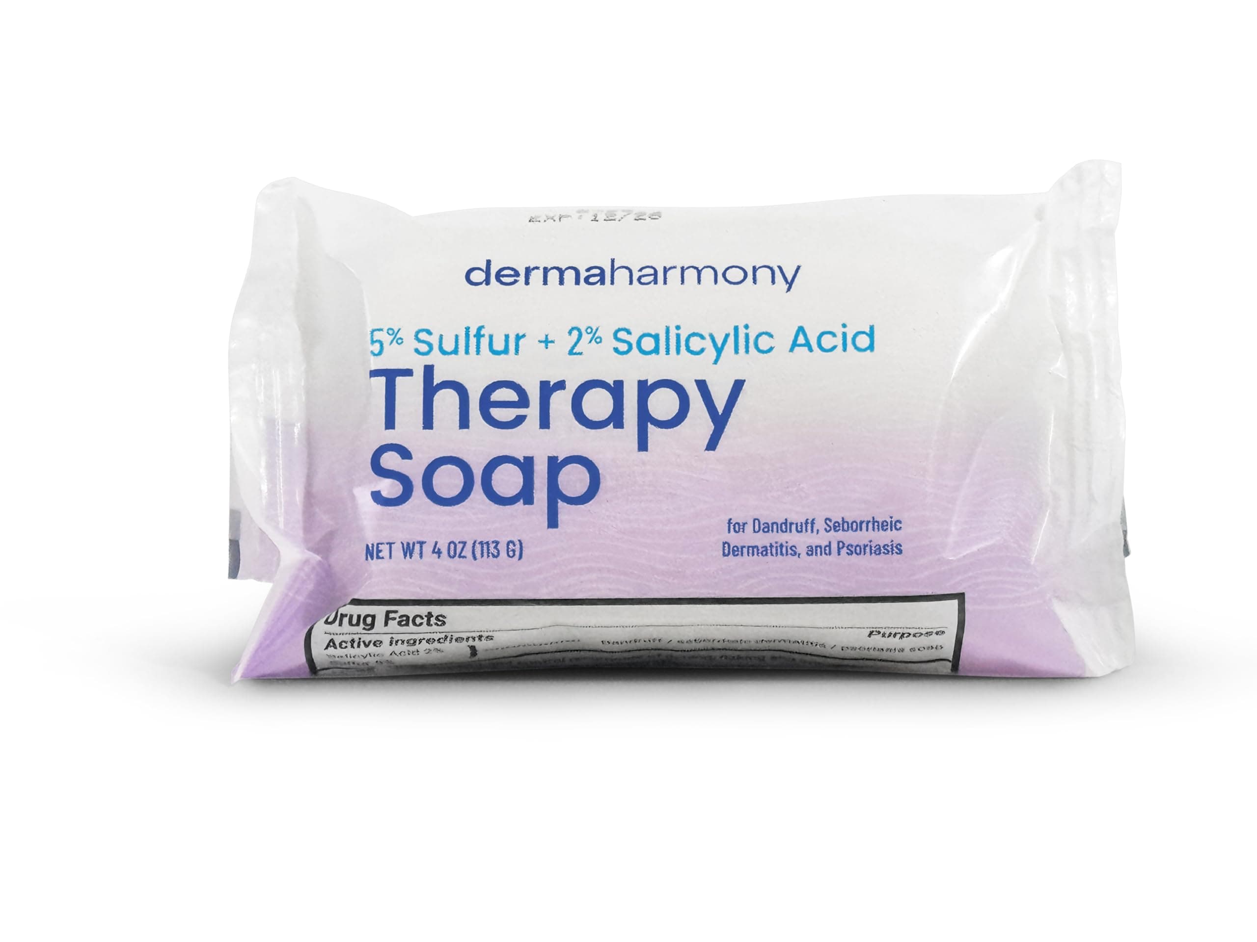 5% Sulfur 2% Salicylic Acid Bar Soap 4 oz – Crafted for those with Seborrehic Dermatitis, Dandruff, and Psoriasis (1 Bar)
