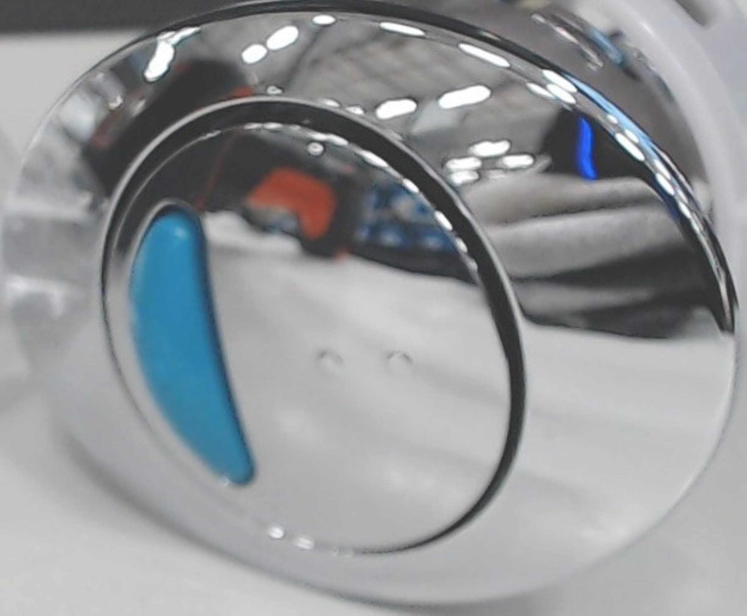 VeeBath Toilet Flush Button Replacement, Dual Double Flush System Oval Push Button for Ideal Cistern Tank