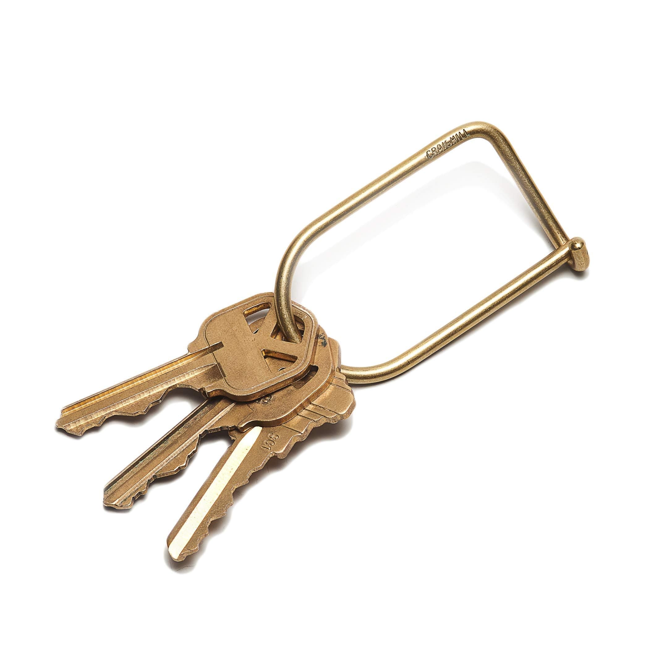 Craighill Wilson Titanium Keyring - 2” Carabiner Keychain Clip, Modern Minimalist Key Ring for Car Keys, Heavy Duty, Lightweight, D Ring Key Organizer