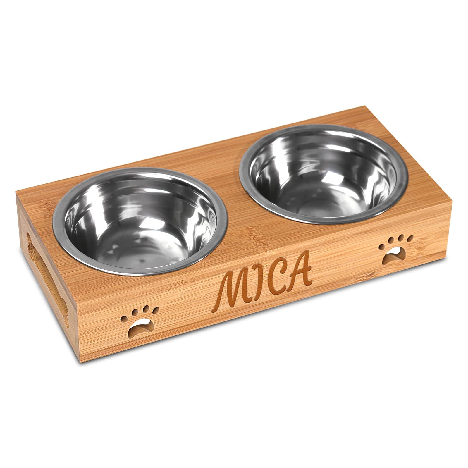 Personalized Dog Bowl,Stainless Steel Custom Named Dog Bowl, One Can Solve Food and Water, Suitable for Cats and Dogs