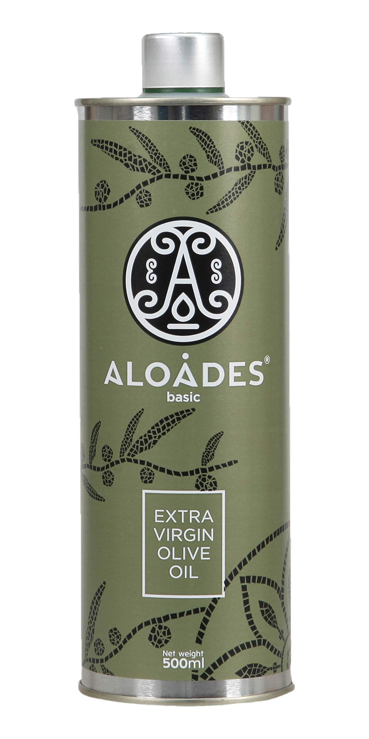 Aloades Basic Extra Virgin Olive Oil – Olive Cooking Oil – Extra Virgin Cold Pressed Olive Oil – 500 ml Greek Olives Cooking Oil Ideal Dressing Salad, Cooking – Intense Flavor