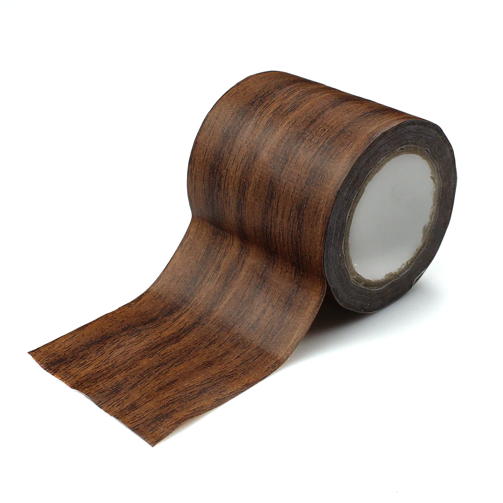YunBey Imitation Woodgrain Duct Tape – Floor Wood Effect and Waterproof Wood Grain Tape for Laminate Floor Scratch Repair, Antique Oak(5.7cm×4.57m) Brown