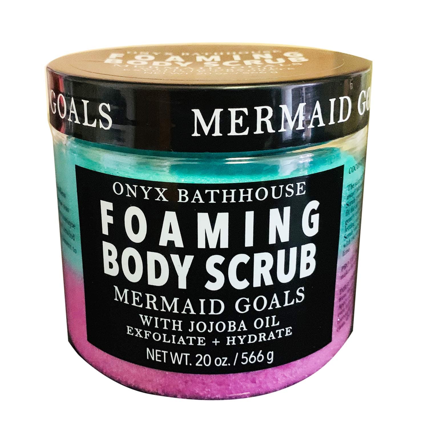 Onyx Bath House Foaming Bath Scrub 20 Oz! Mermaid Goals With Jojoba Oil! Scented With Coconut And Lime! Body Scrub Gently Exfoliates & Hydrate Skin! Choose From Unicorn Or Mermaid! (Mermaid)