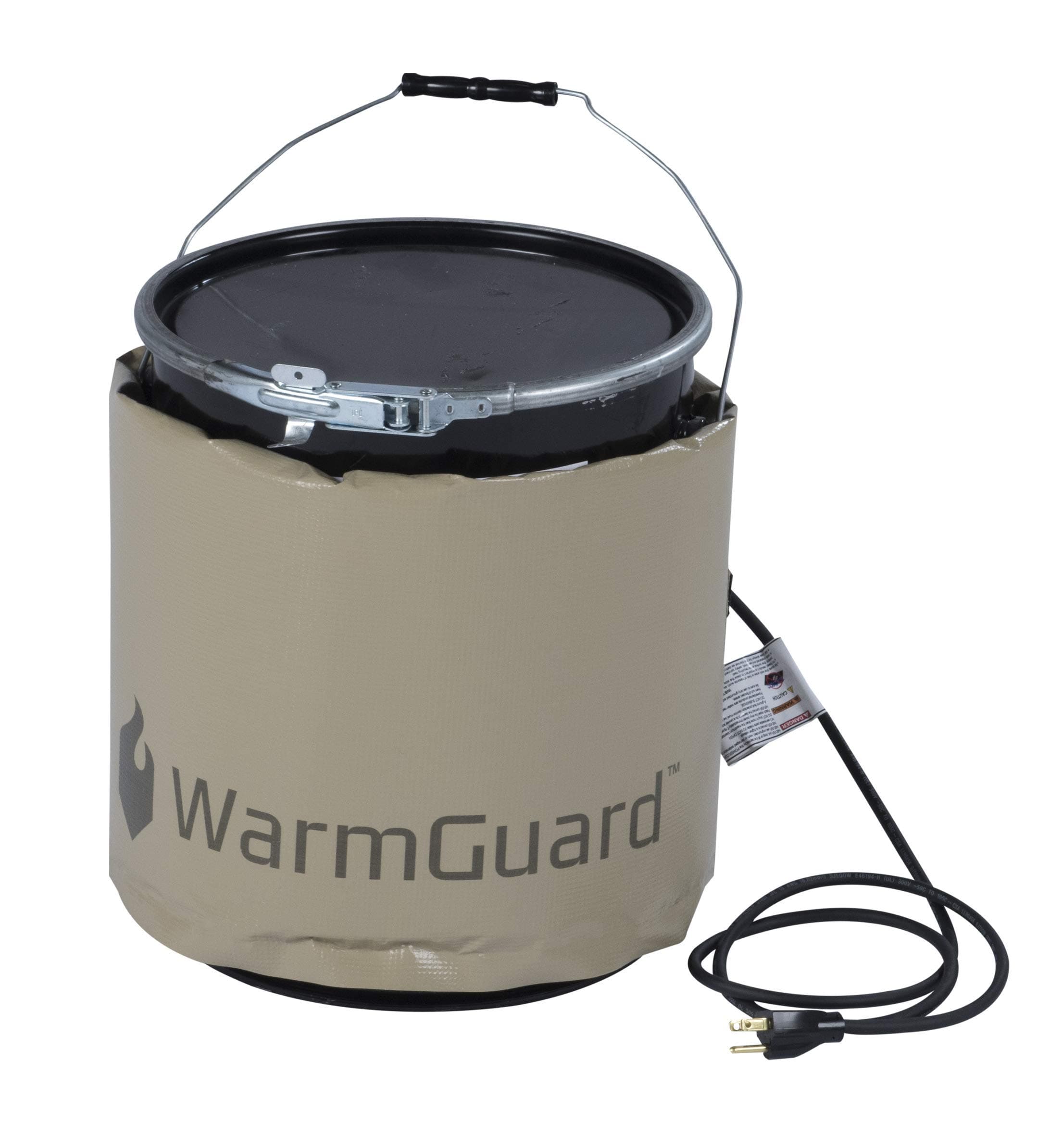WarmGuardWG05 Insulated Pail Band Heater - Bucket Heater, Fixed Internal Thermostat Max Temp 145 F,Tan