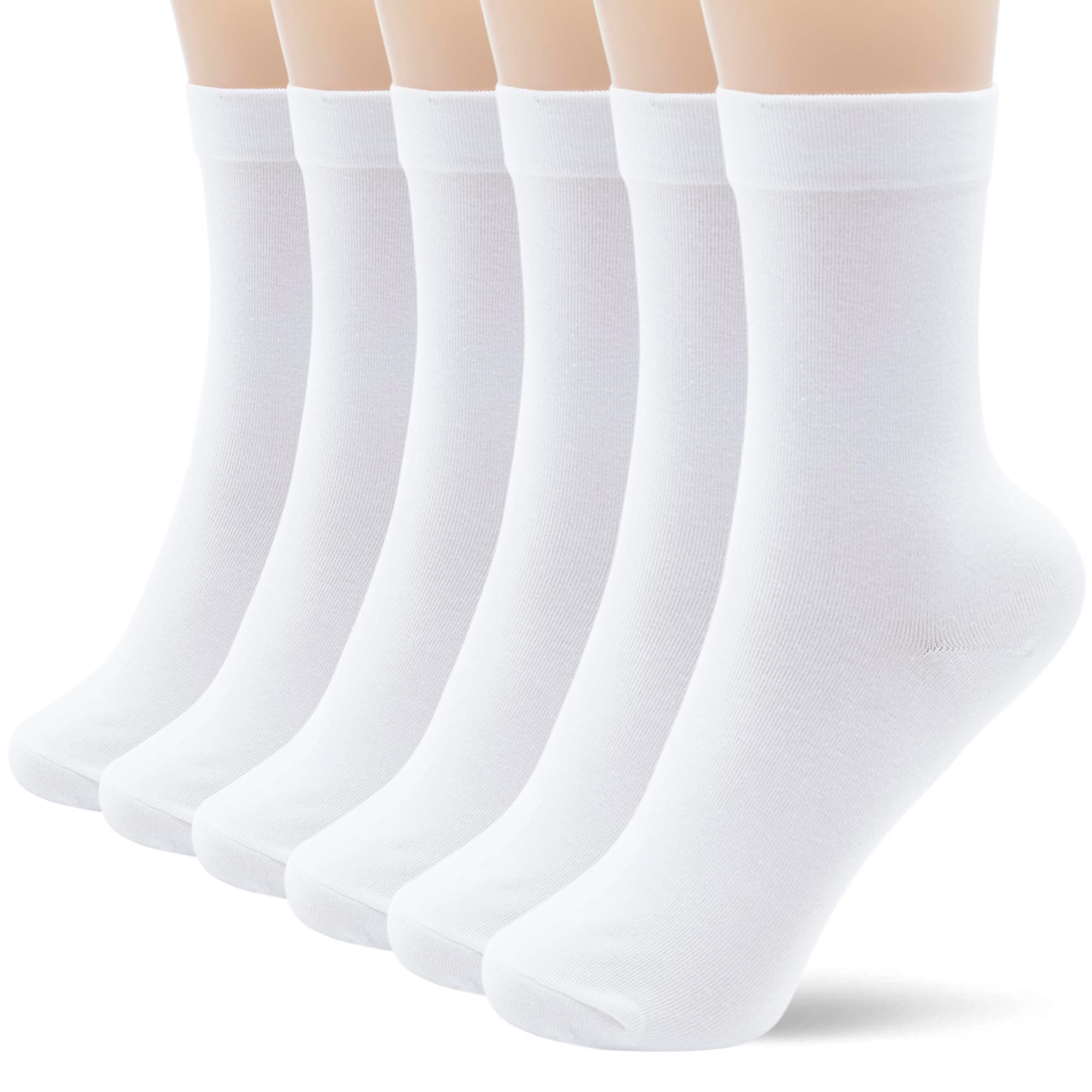 Ivyhouse Thin Crew Socks for Women - Dress Socks - Soft Cotton Socks - Crew Socks for Business Trouser Casual 3-6 Pairs