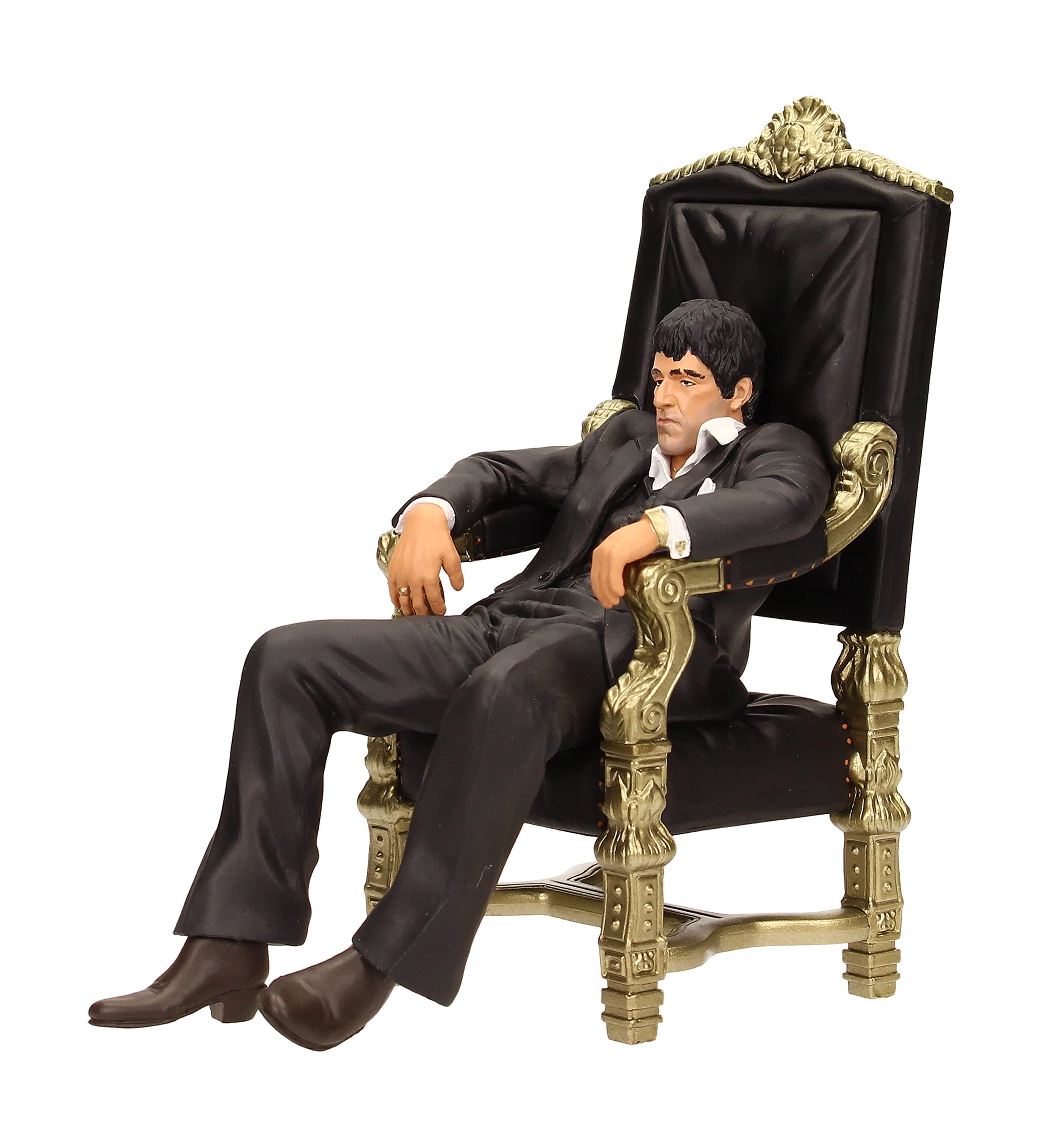 SD TOYS Scarface Tony Montana Figur schwarz/gold, bedruckt, aus 100% Kunststoff, in Geschenkverpackung.