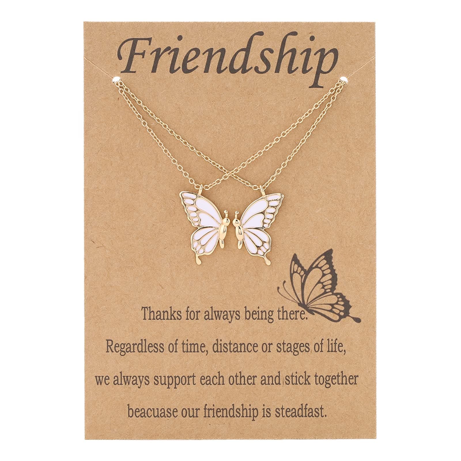ApsvoFriendship Necklace 2 Best Friend BFF Necklace Gifts for Women Friends Long Distance Birthday Gifts