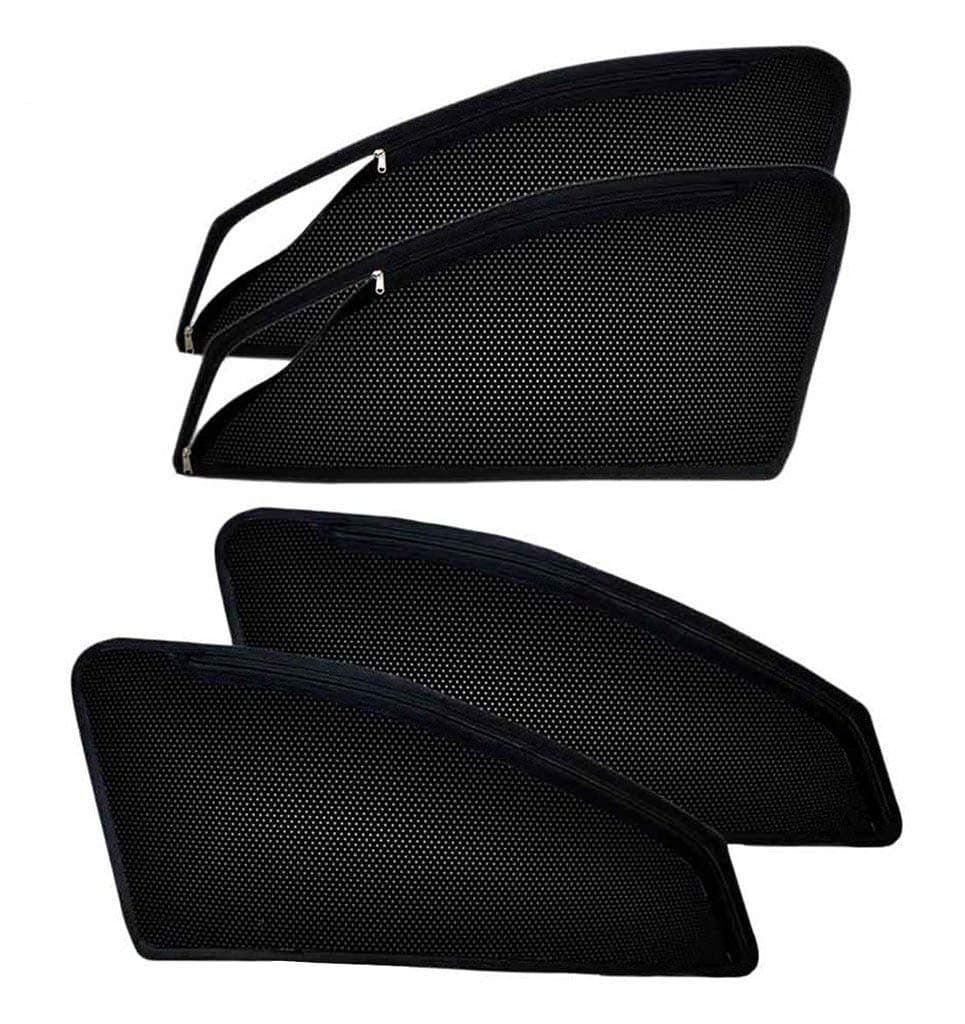 Autofurnish Magnetic Zipper Sun Shades Car Curtains Compatible with Hyundai Accent (4 Pcs.)
