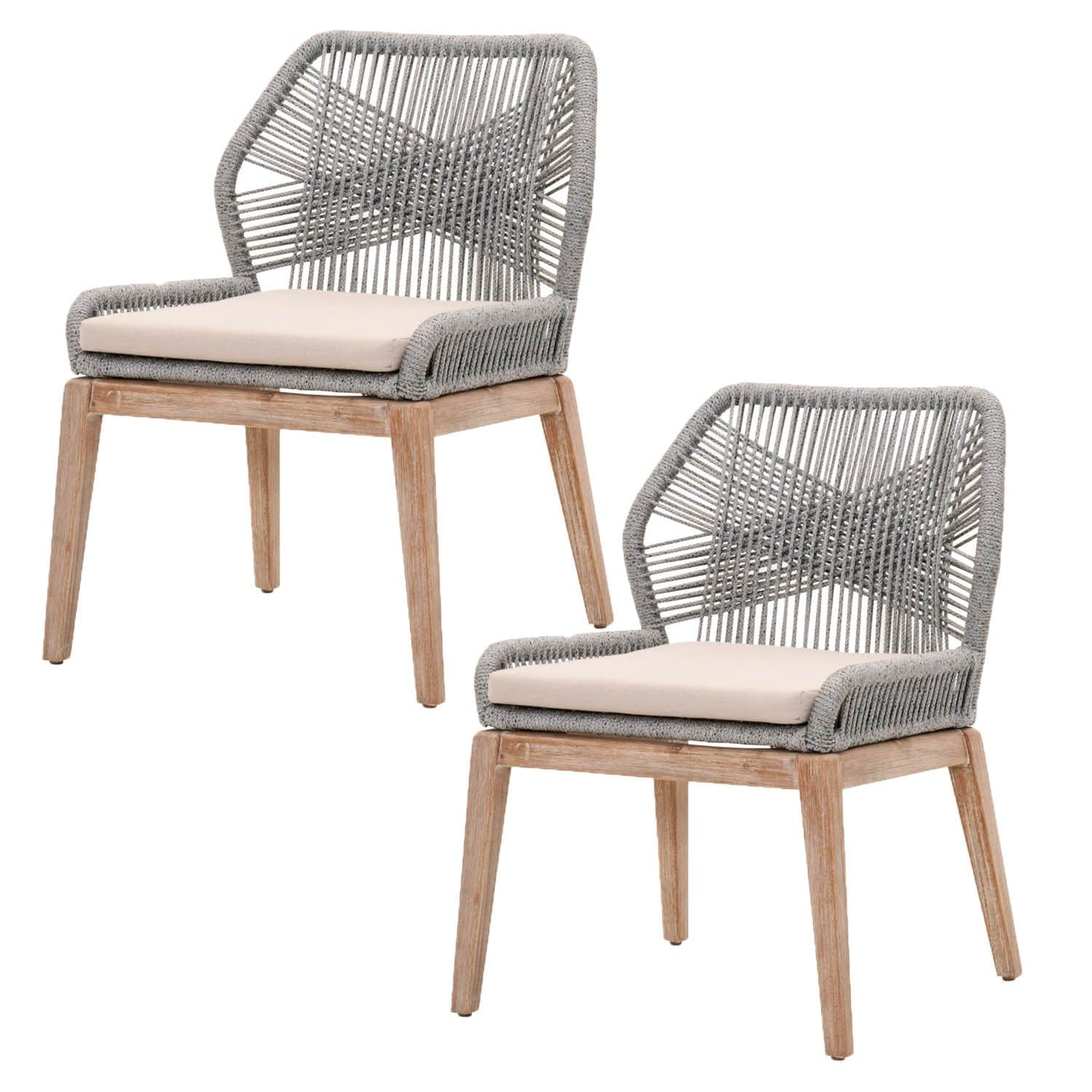 Loom Dining Chair (KD), Platinum, Set of 2