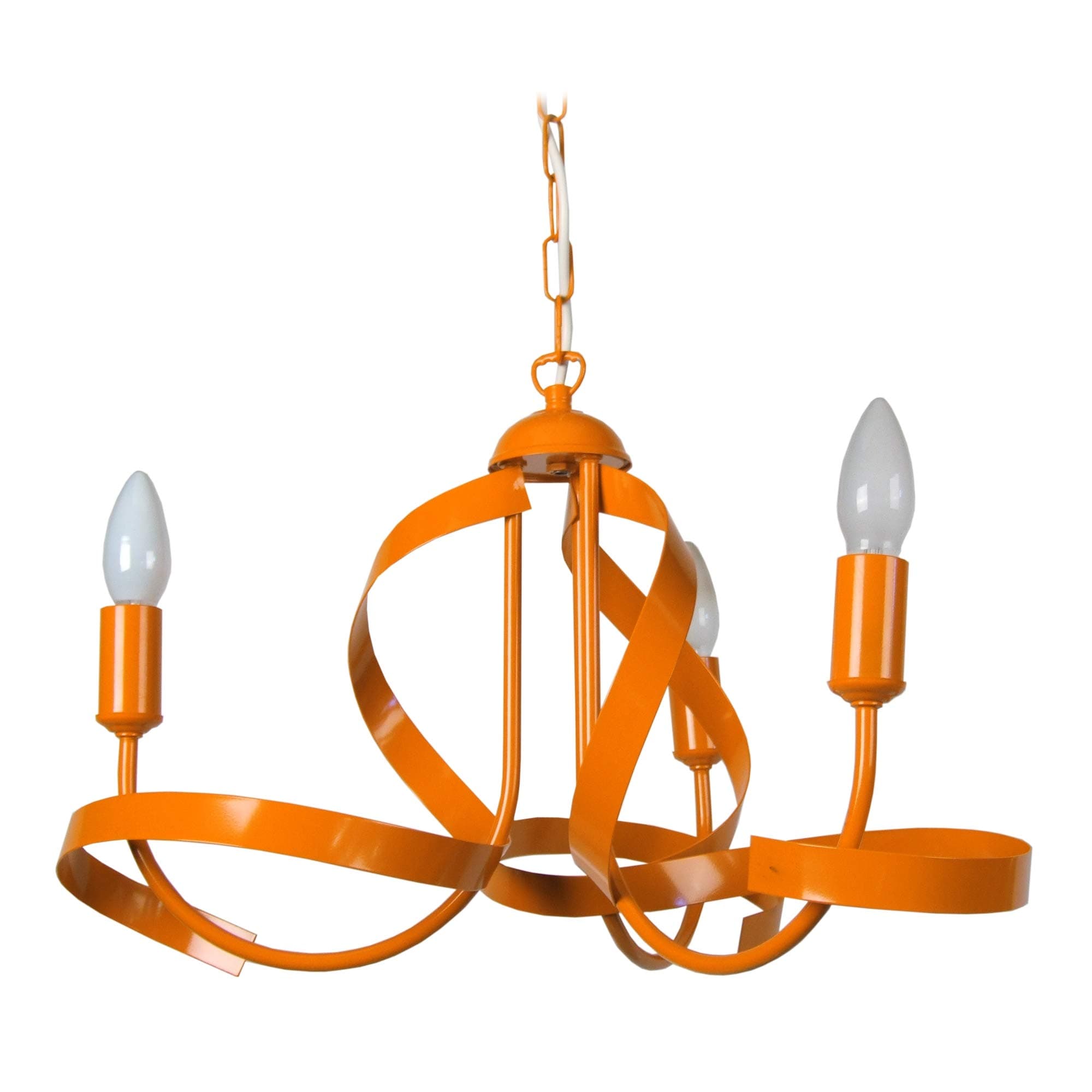 Tosel 20120 Monaco Pendant Light Steel/Iron/Epoxy Paint 40 W E14 Matt Orange, 52 x 67 cm [Energy Class A+]