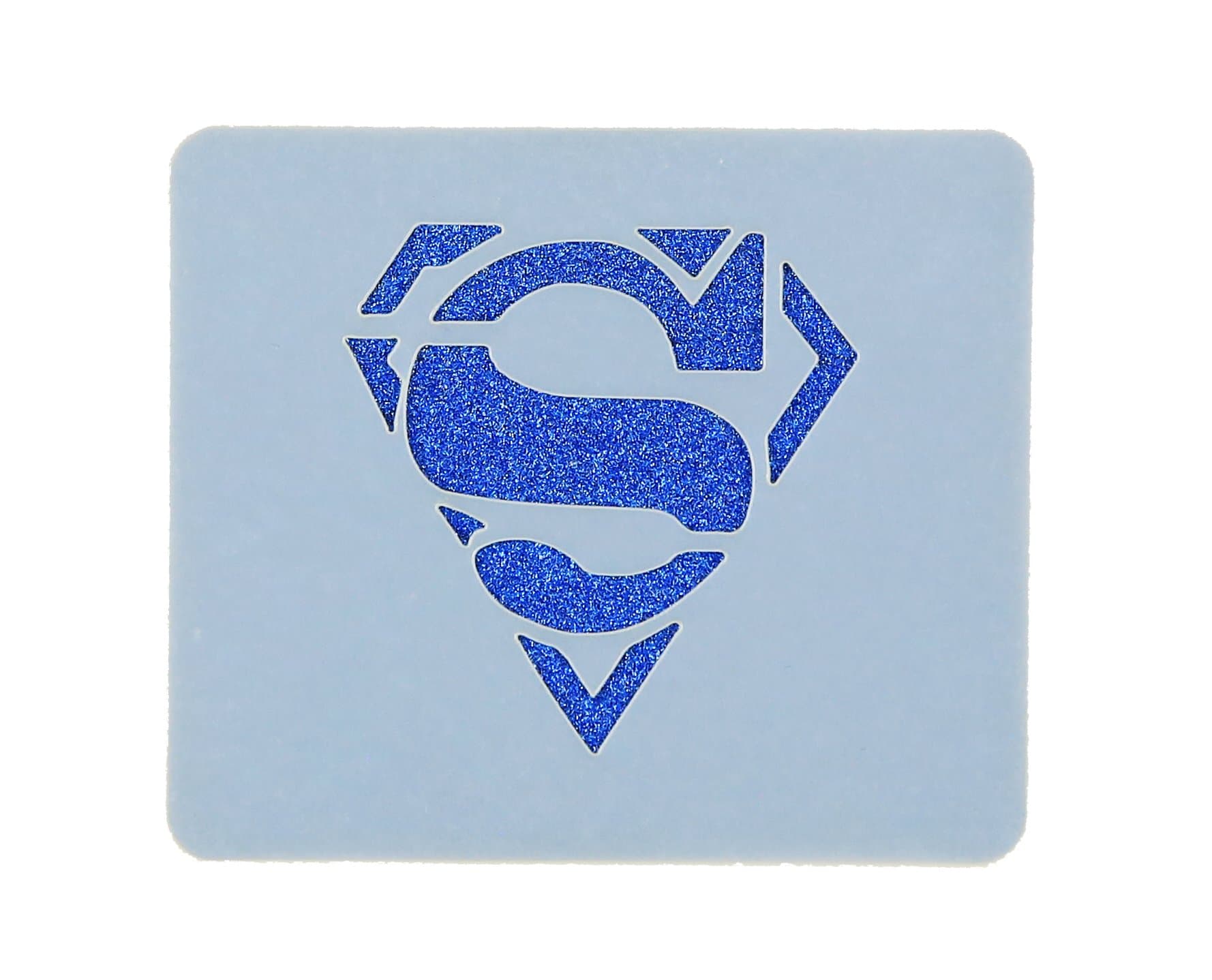 Superman Logo Face Painting Crafting Card Making Stencil 7cm x 6cm 190micron Washable Reusable Mylar