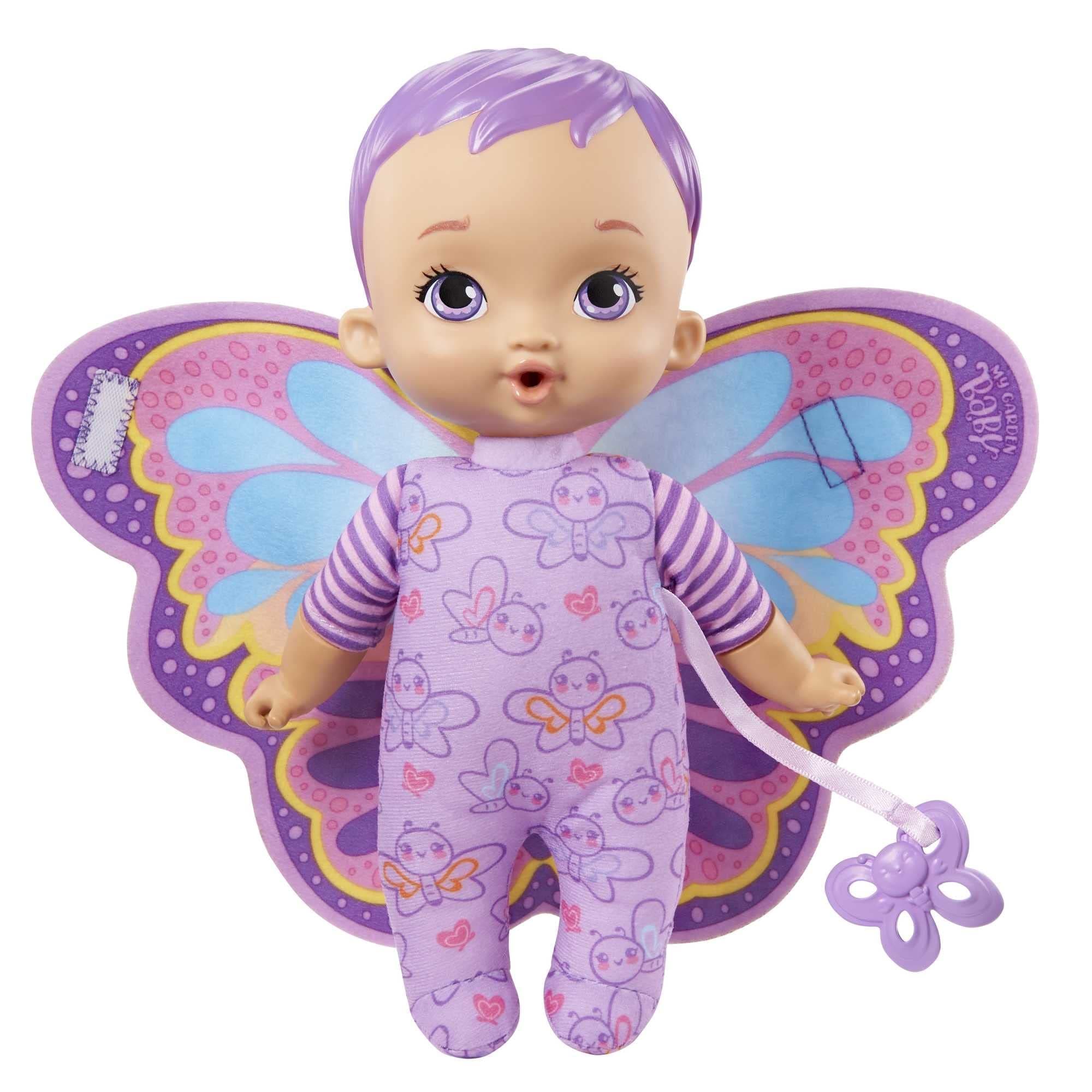 My Garden Baby My First Baby Butterfly Doll (23-cm / 9-in), Soft Body with Plush Wings, Purple