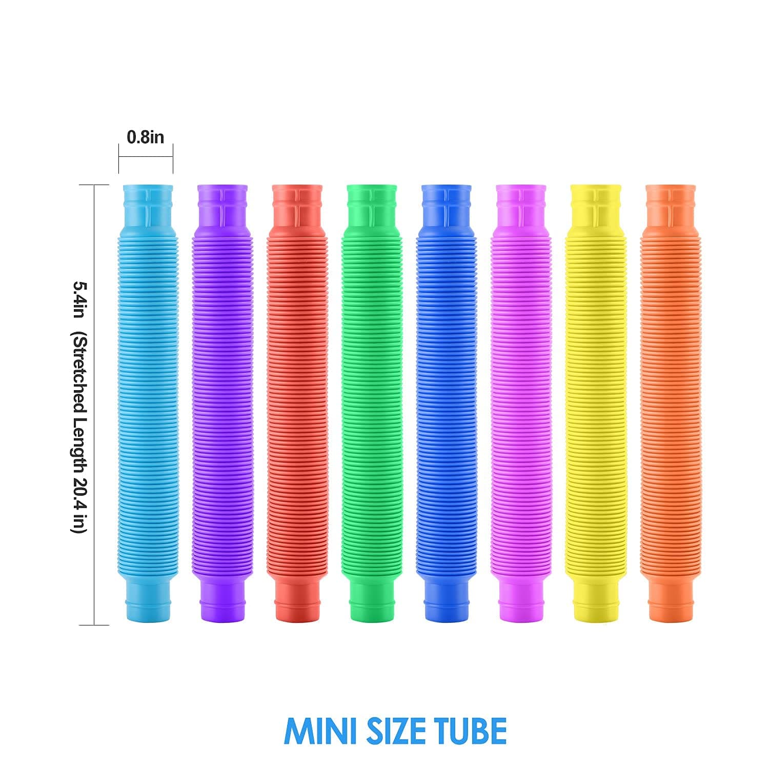 SoulLife Easter Baskets Gifts for Kids Pop Tube Sensory Toy 72 Pack, Pop Tube Sensory Bulk Fidgets Wholesale, Christmas Stocking Stuffer Goodie Bag Stuffers for Kids 3 4 5 6 7 8-16