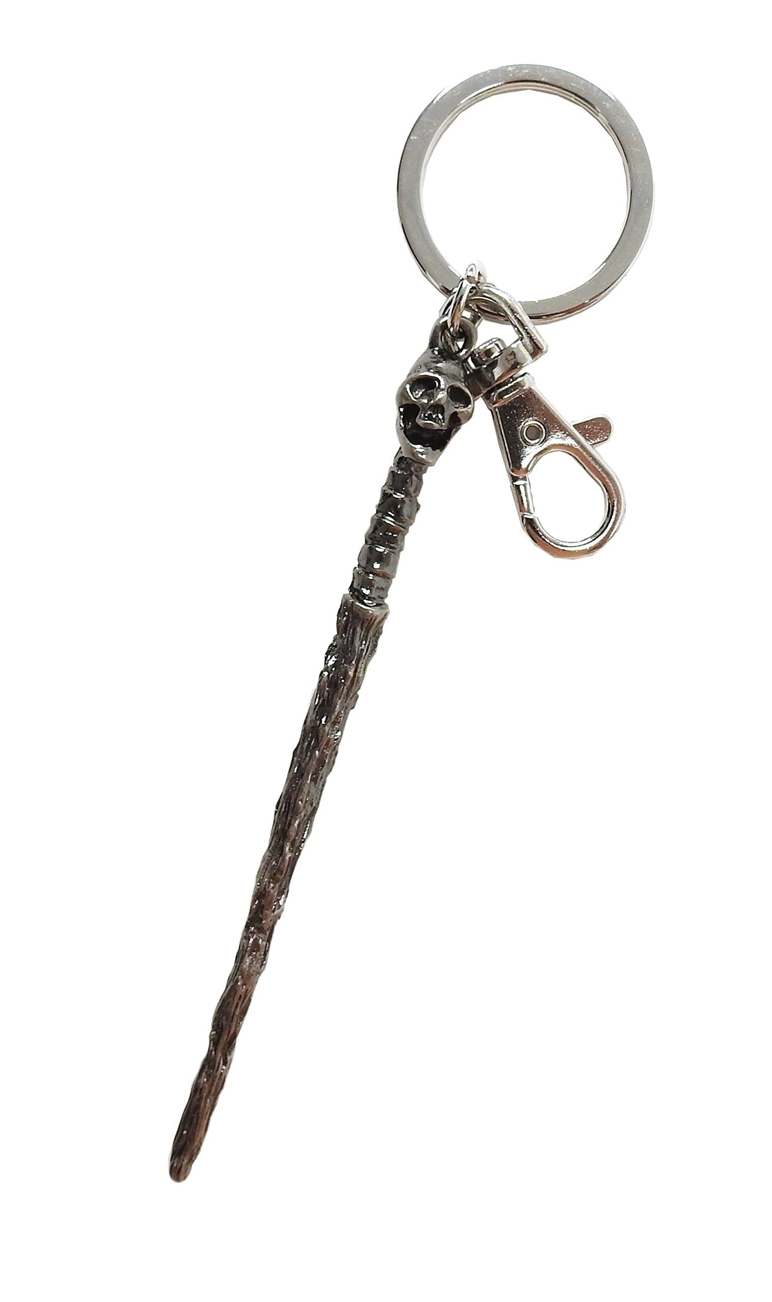 Harry Potter Death Eater Wand Pewter Key Ring Key Accessory, Silver