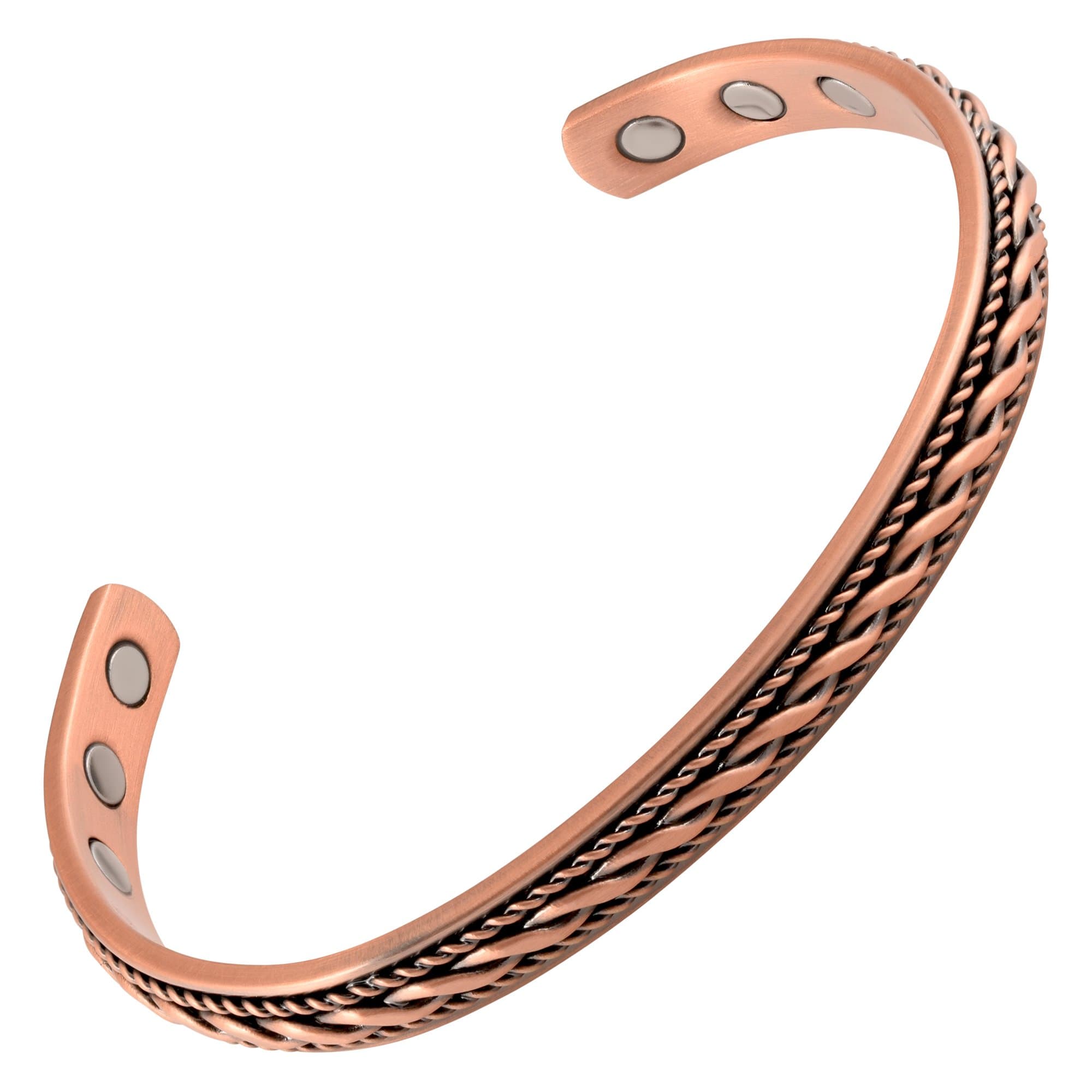 Copper Magnetic Bracelet, For Men and Women, High Power Magnets, Adjustable Bangle Waves