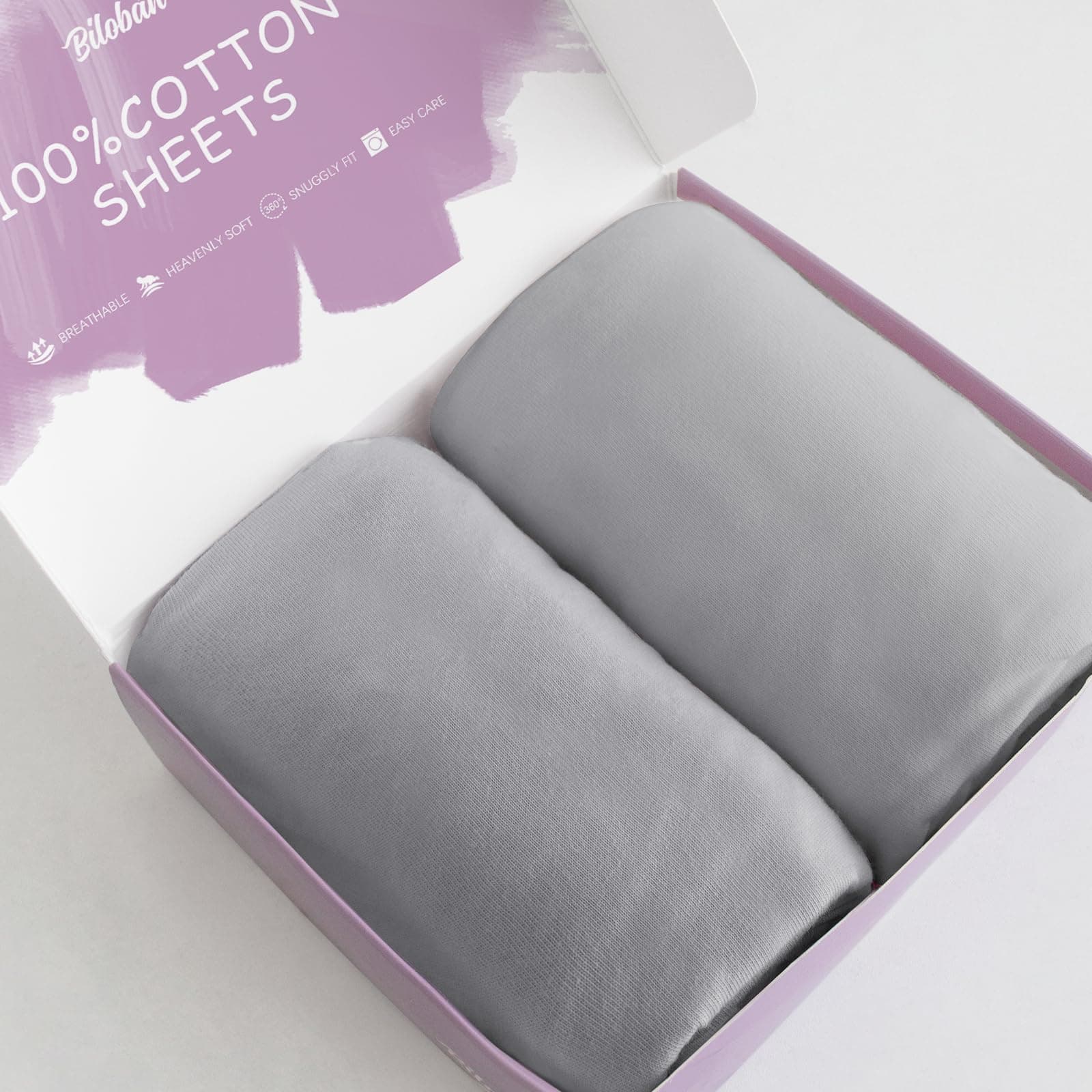 Bassinet Sheets Compatible with Maxi-COSI Iora Bedside Bassinet,100% Organic Cotton, 2 Pack, Ultra Soft Bassinet Sheet for Baby, Grey