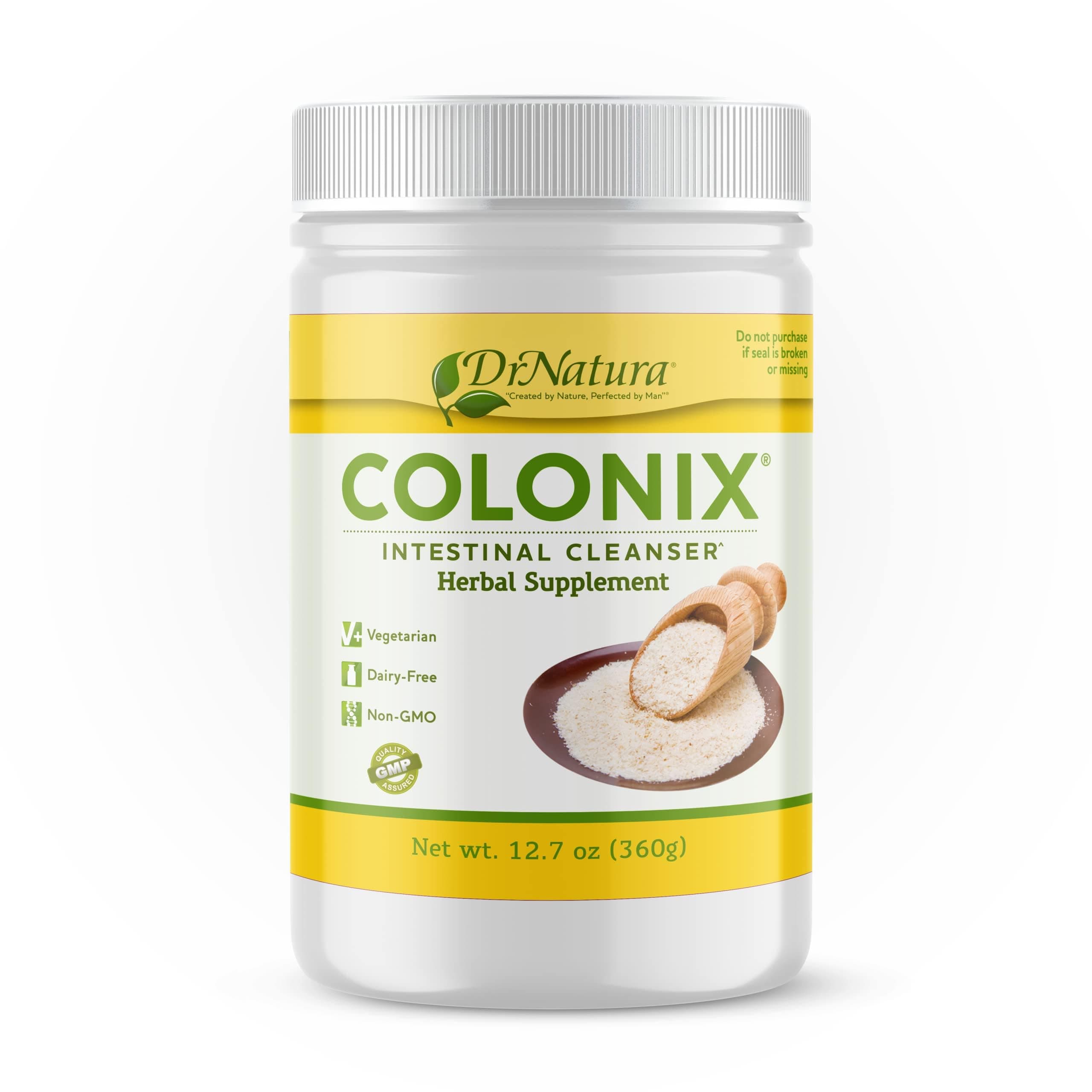 DrNatura Colonix Intestinal Cleanser, All-Natural Daily Fiber, Colon Detox and Cleanse, Supports Healthy Colon, Intestines, Gut, 30 Day Serving, 12.7 Oz.