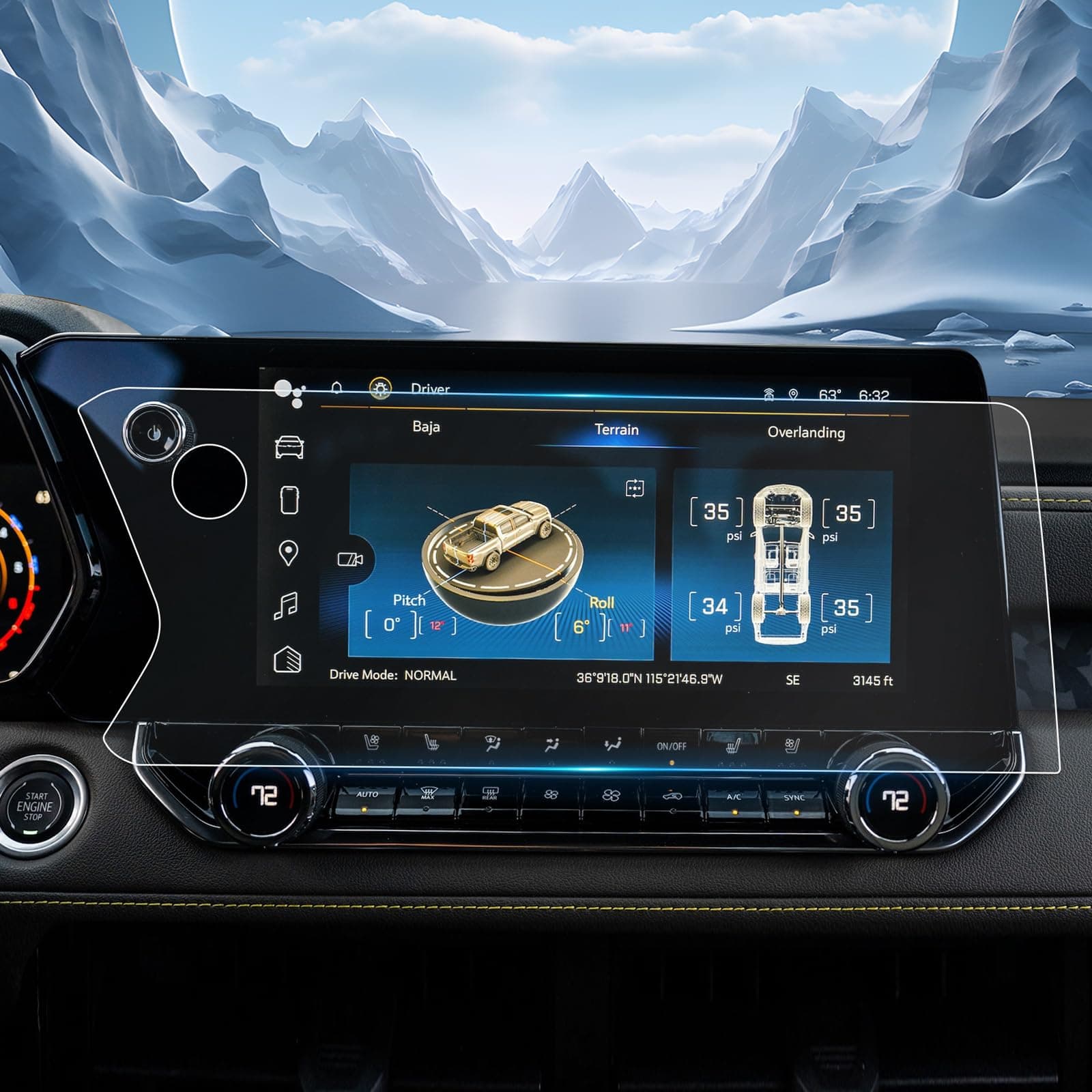 2026 Colorado Screen Protector for 2023 2024 2025 2026 Chevy Colorado (ZR2, Z71) & GMC Canyon (AT4, Denali, AT4X, Elevation) 11.3" Infotainment Radio Screen Cover Screen Saver 2 Pack (8 Button)