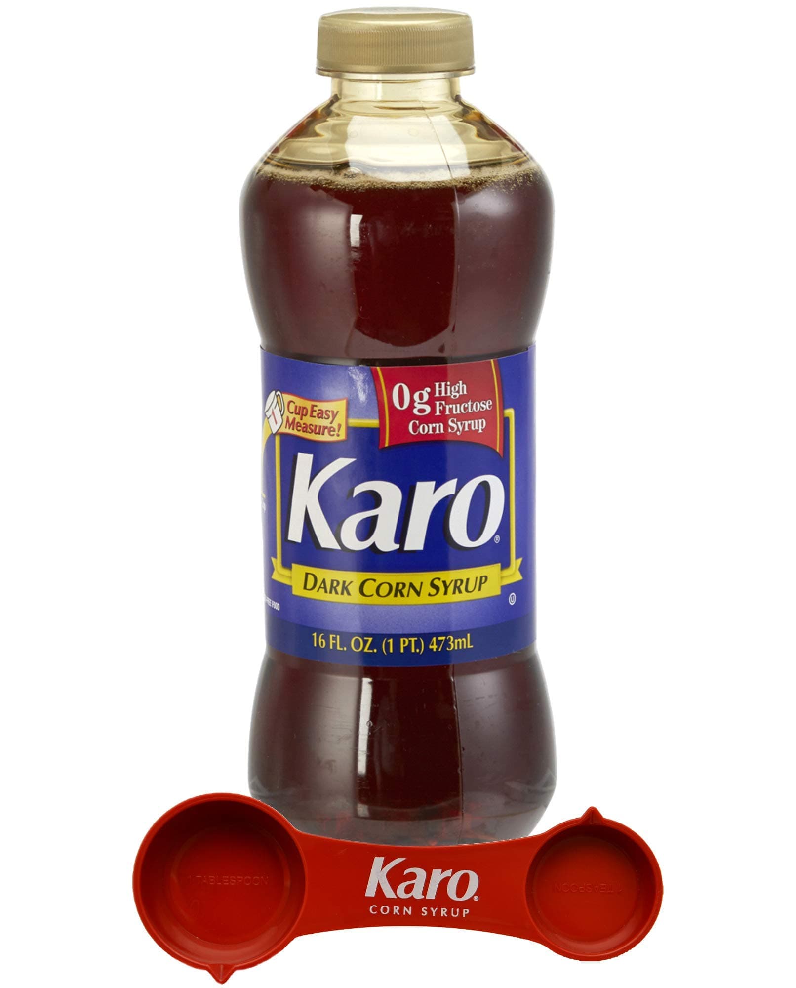 Dark Corn Syrup, 16 Fluid Ounce Bottle, Gluten Free, with Karo Measuring Spoon