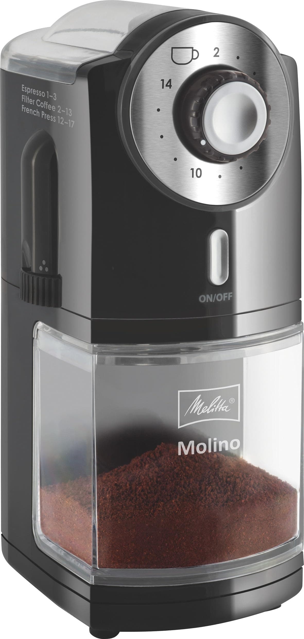 MOLINO Electric Coffee Beans Grinder, Full Black