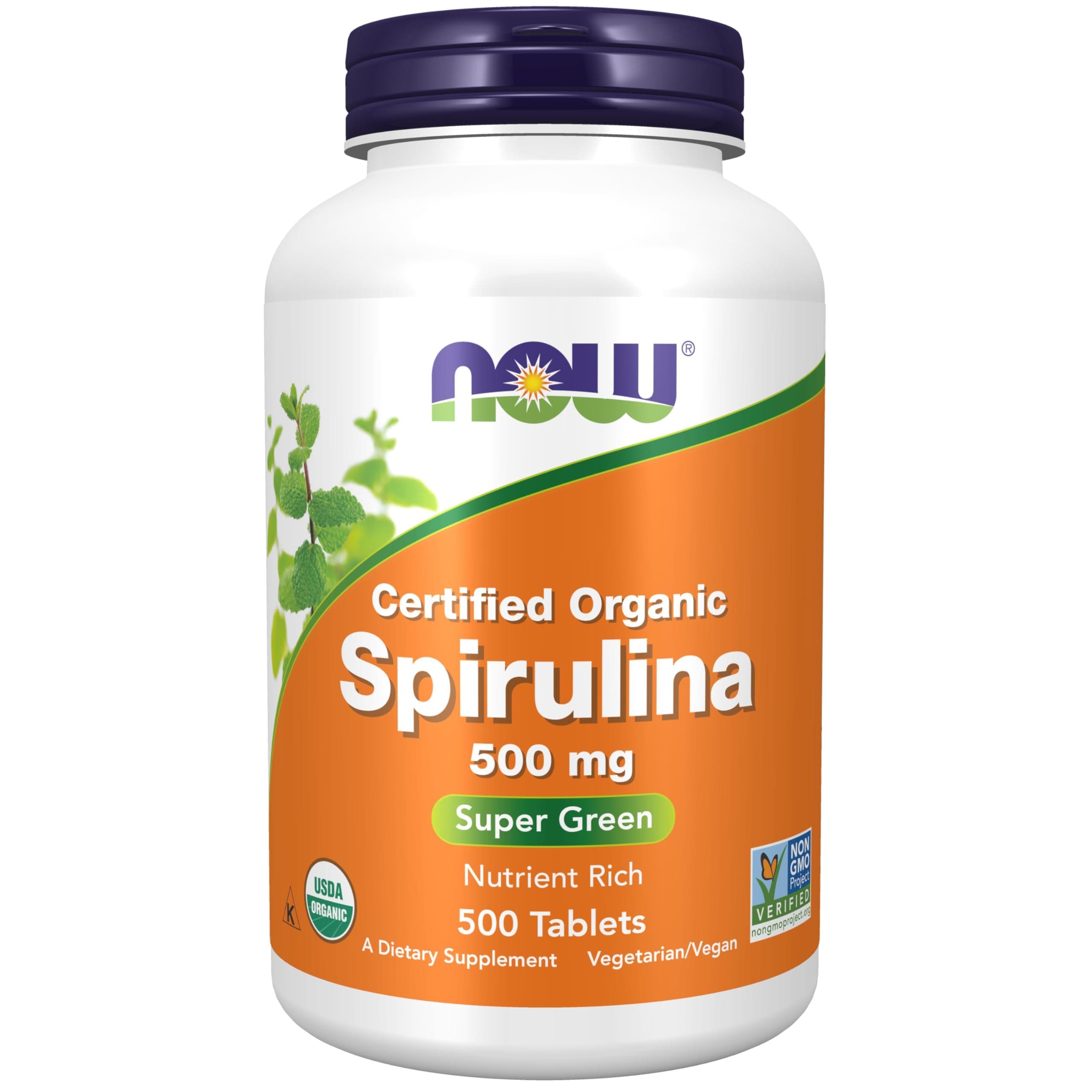 Foods Organic Spirulina 500mg 500 Tablets