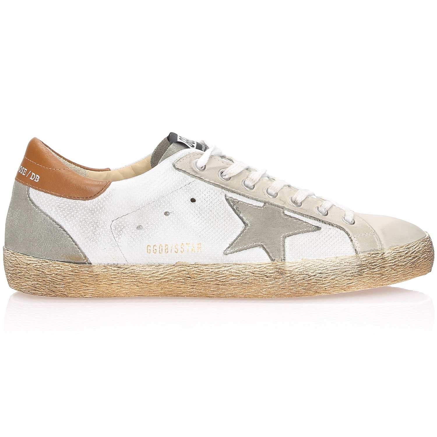 Golden Goose Men's Sneakers Superstar White Spot-Rust G32MS590.E98