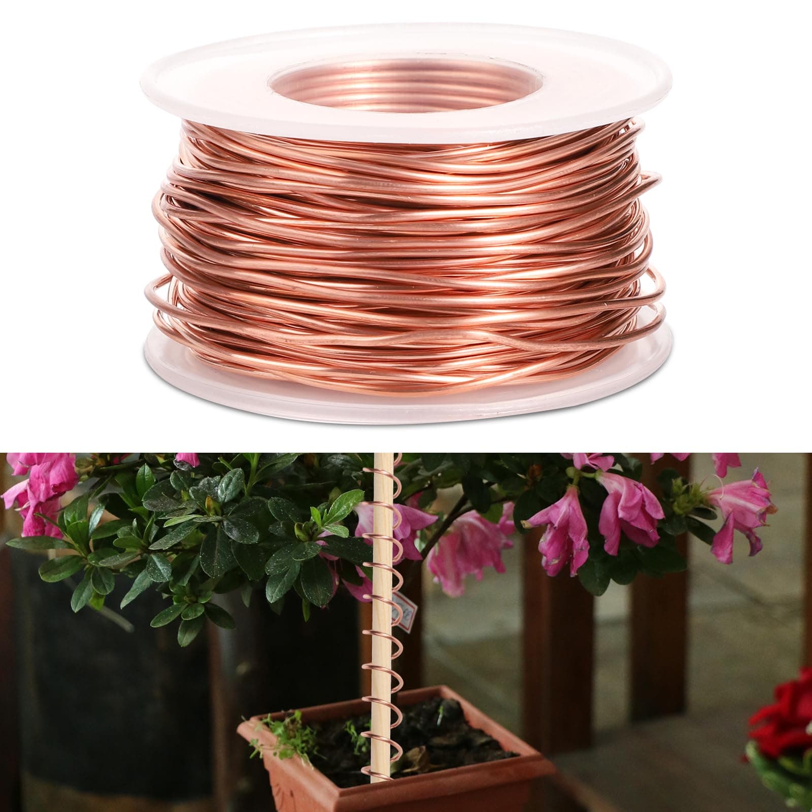 Electroculture Antenna, 65ft Pure Copper Wire, 16 Gauge, 99.9% Soft Copper for Gardening & Plant Growth