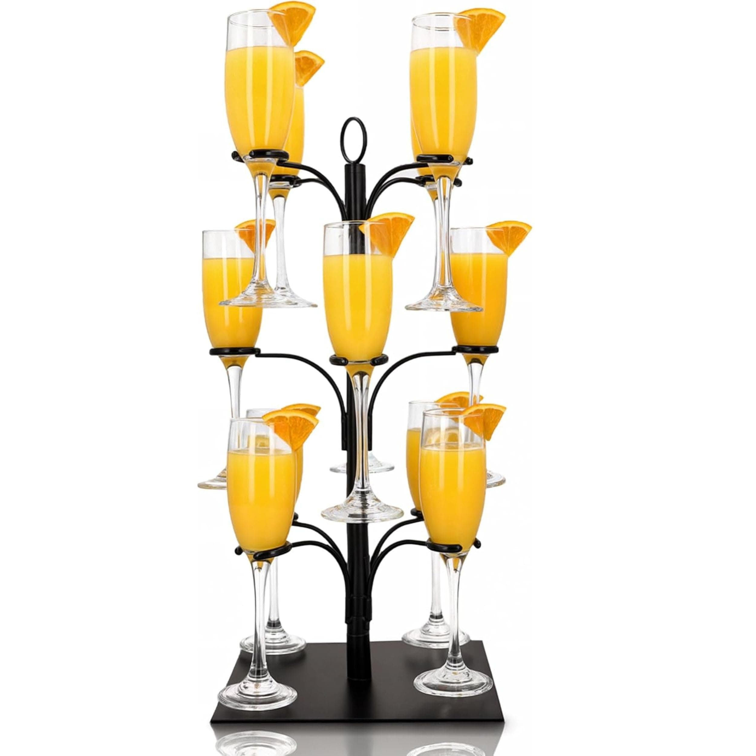 Ksestor Drink Stand - Holds 12 Glasses – Cocktail Tree Stand Tower- Mimosa Bar Display for Parties - Wine Glass Holder