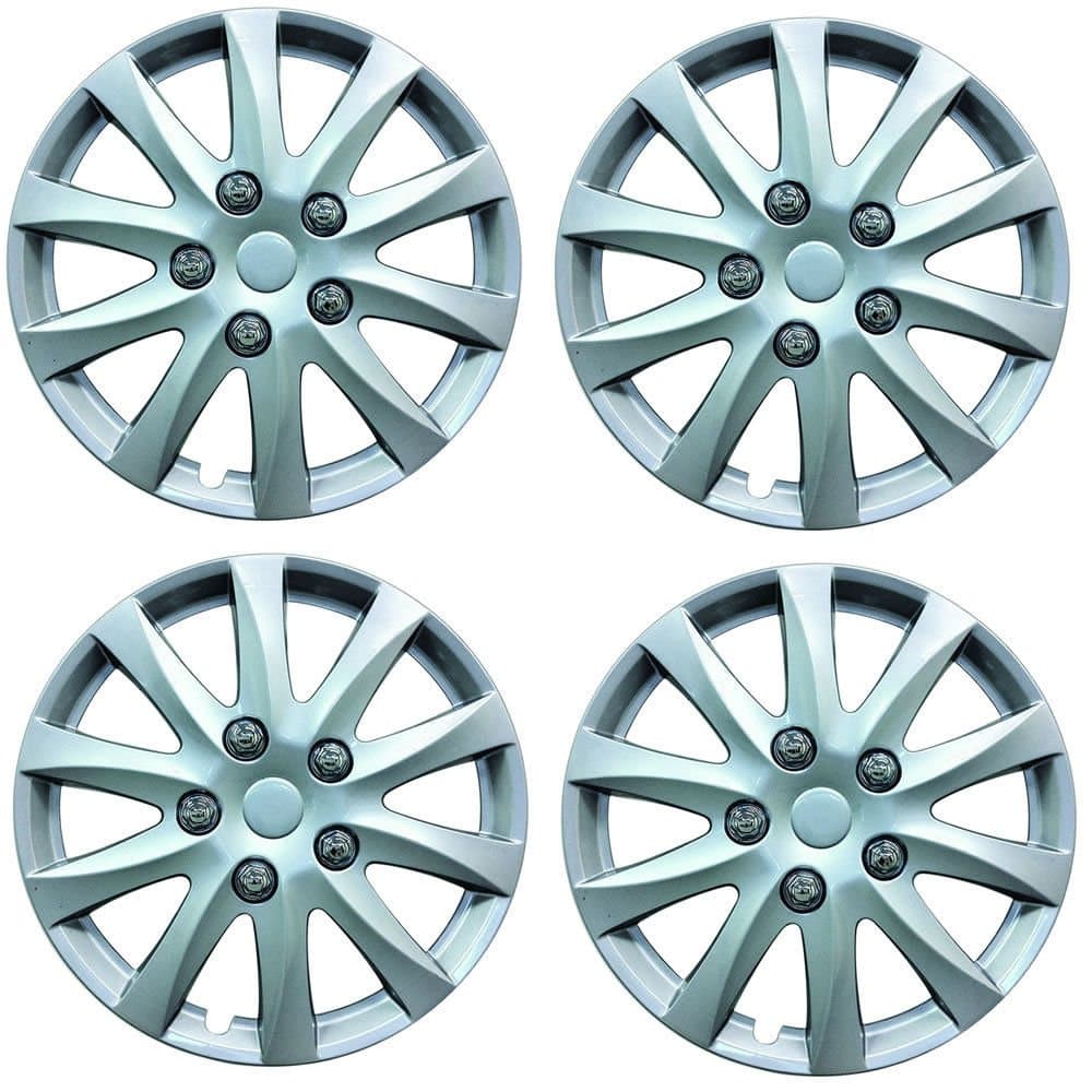 HYUNDAI GETZ (2002 on) Phoenix 14" Car Wheel Trims Hub Caps Plastic Covers Silver Universal (4pcs)