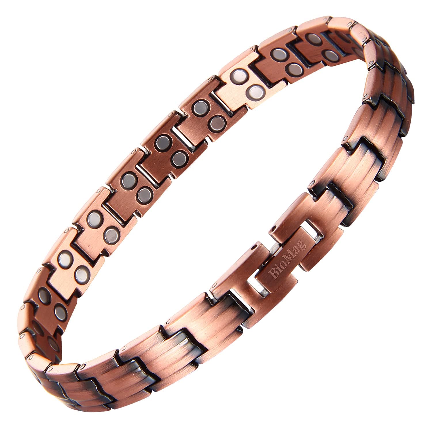 BioMag 99.9% Copper Ankle Bracelets for Women Magnetic Women's Ankle Bracelet Adjustable Copper Anklet with Sizing Tool Jewelry Gift for Her Mom Valentine's Day